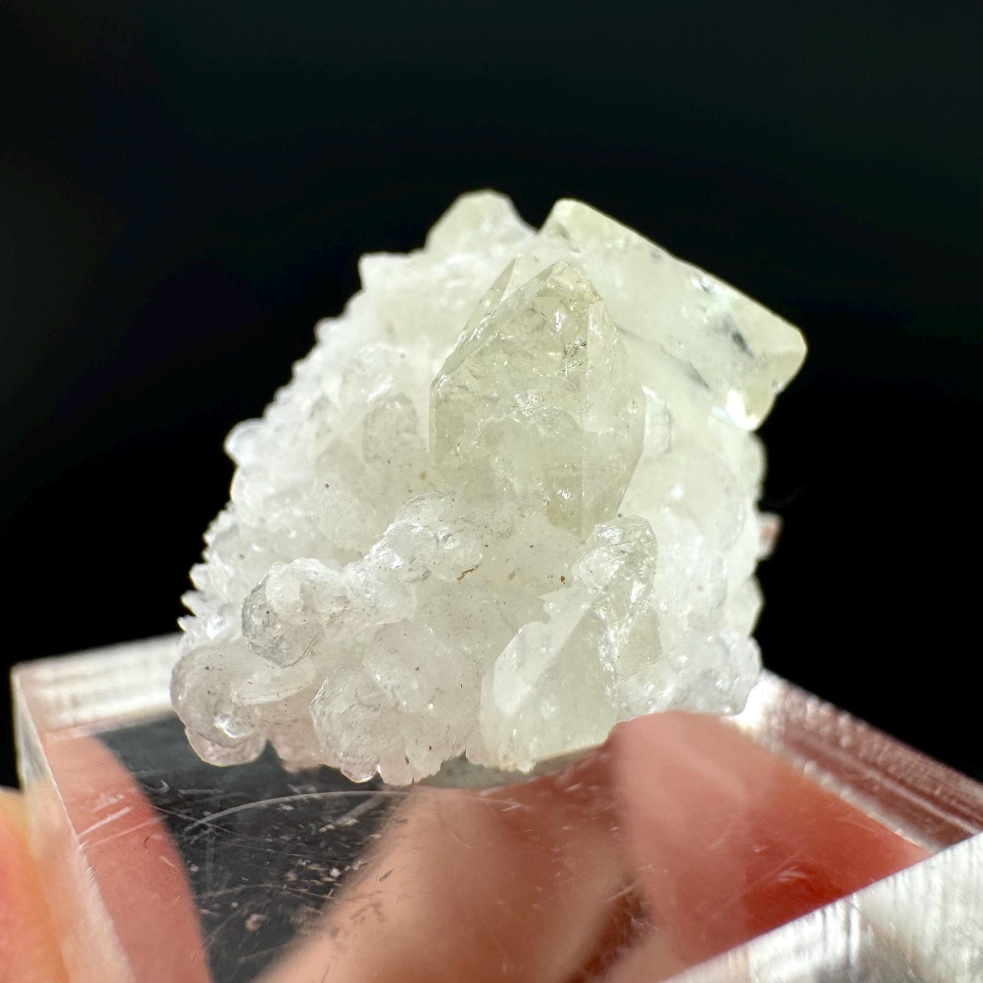 Herderite on Albite Matrix | light green crystal, rare mineral specimen from Pakistan