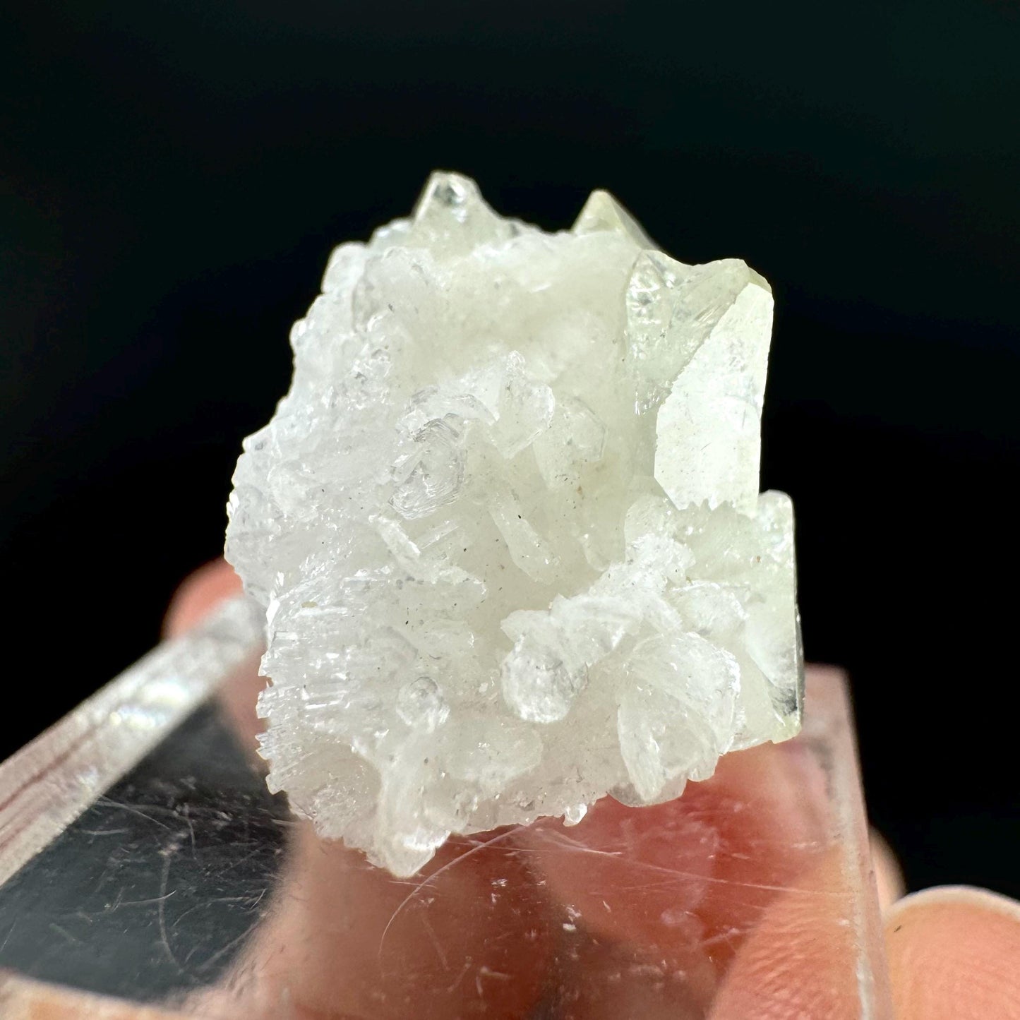 Herderite on Albite Matrix | light green crystal, rare mineral specimen from Pakistan
