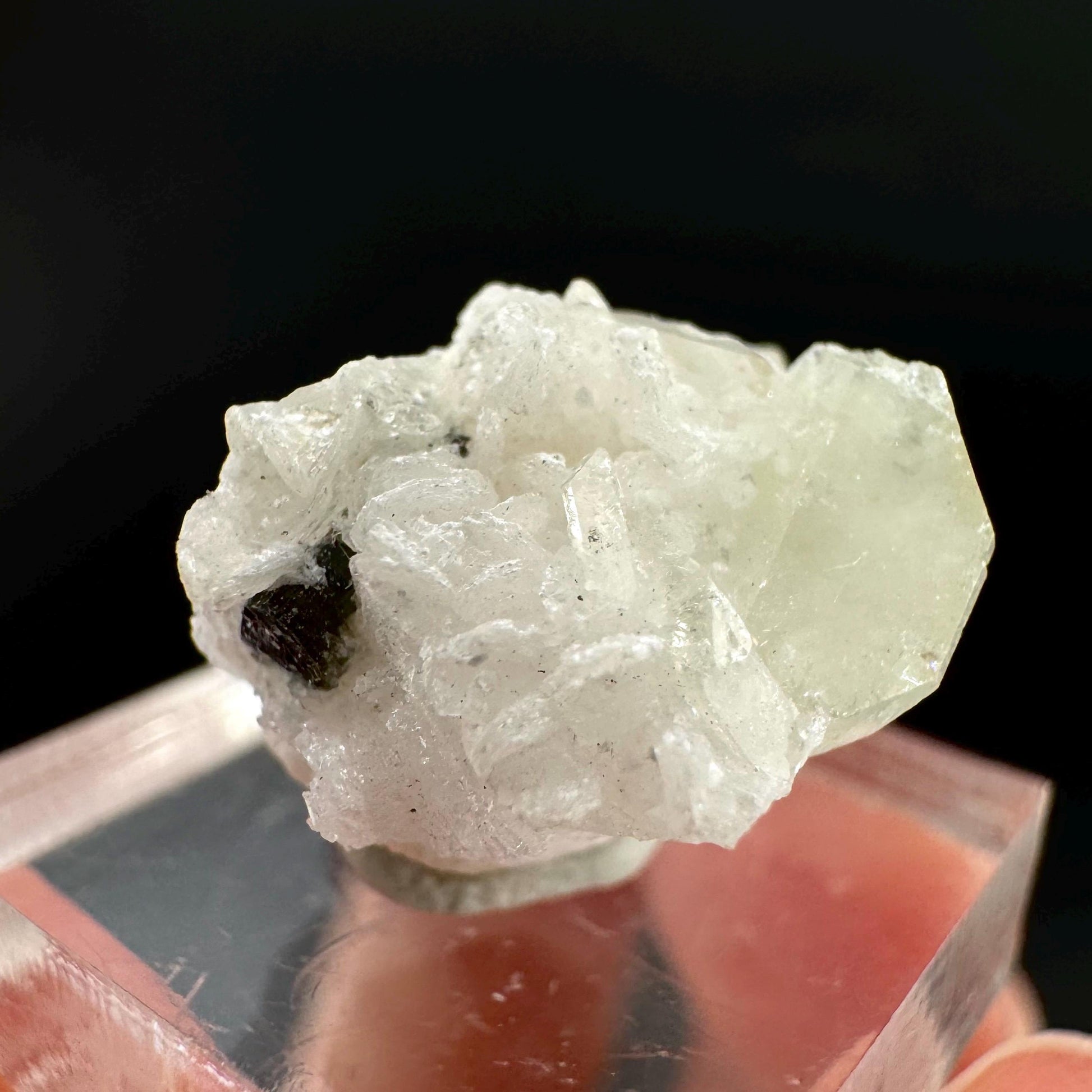 Herderite on Albite Matrix | light green crystal, rare mineral specimen from Pakistan