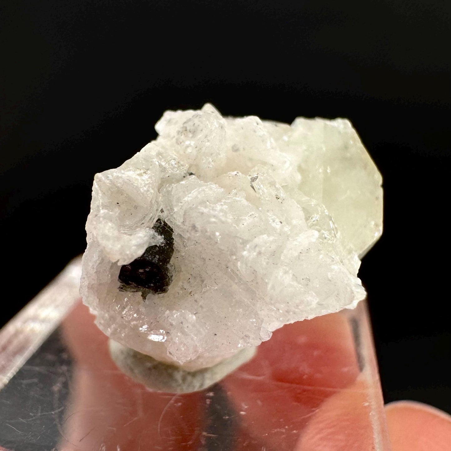 Herderite on Albite Matrix | light green crystal, rare mineral specimen from Pakistan