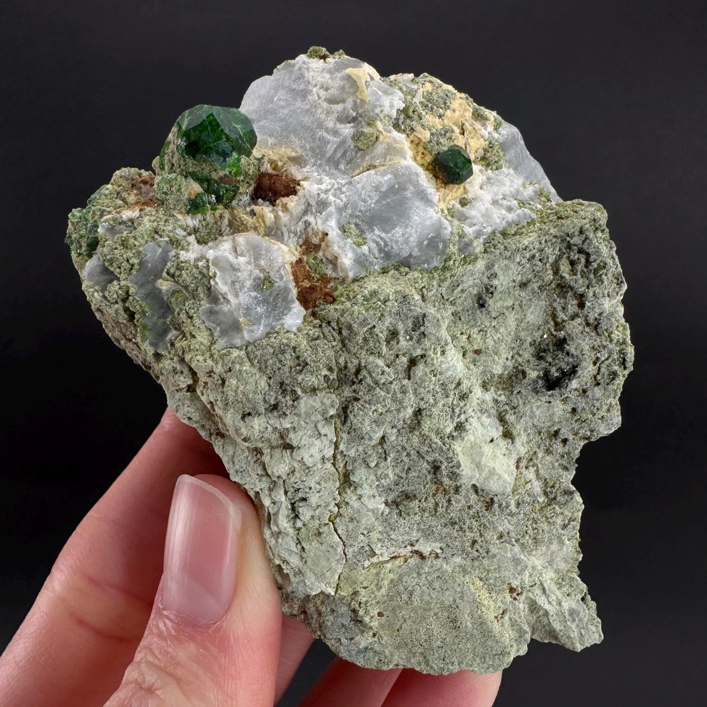 Demantoid Garnet on Matrix | Green Crystal, Rare Mineral Specimen