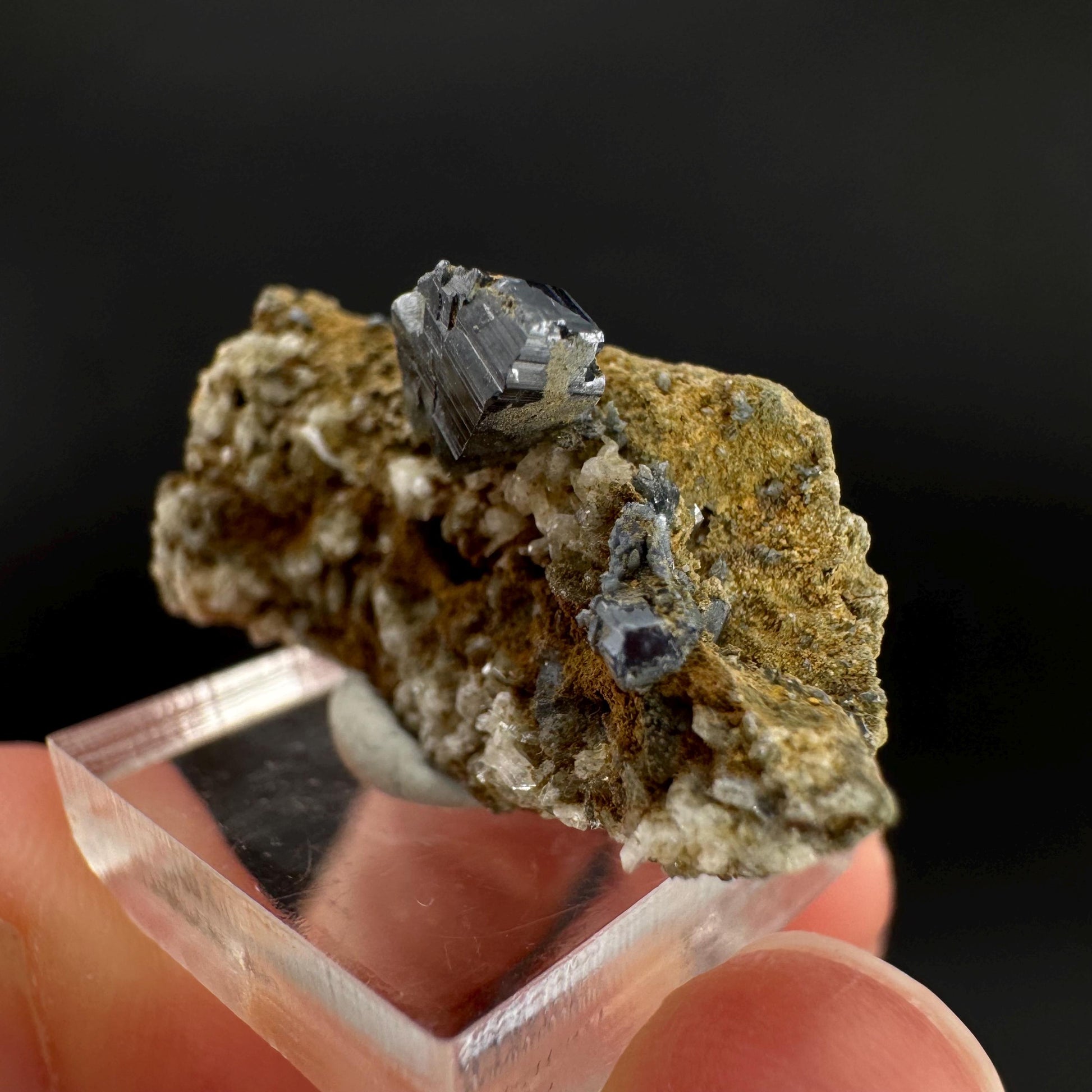 Anatase on Matrix | Metallic Crystal, Rare Mineral Specimen from Pakistan
