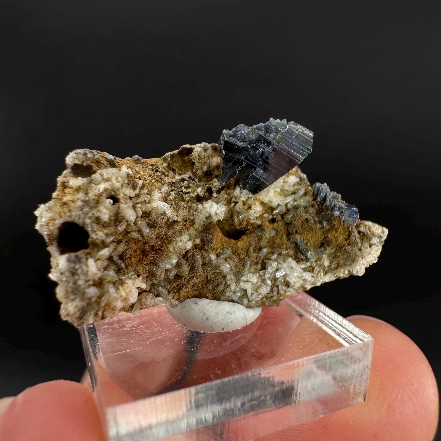 Anatase on Matrix | Metallic Crystal, Rare Mineral Specimen from Pakistan