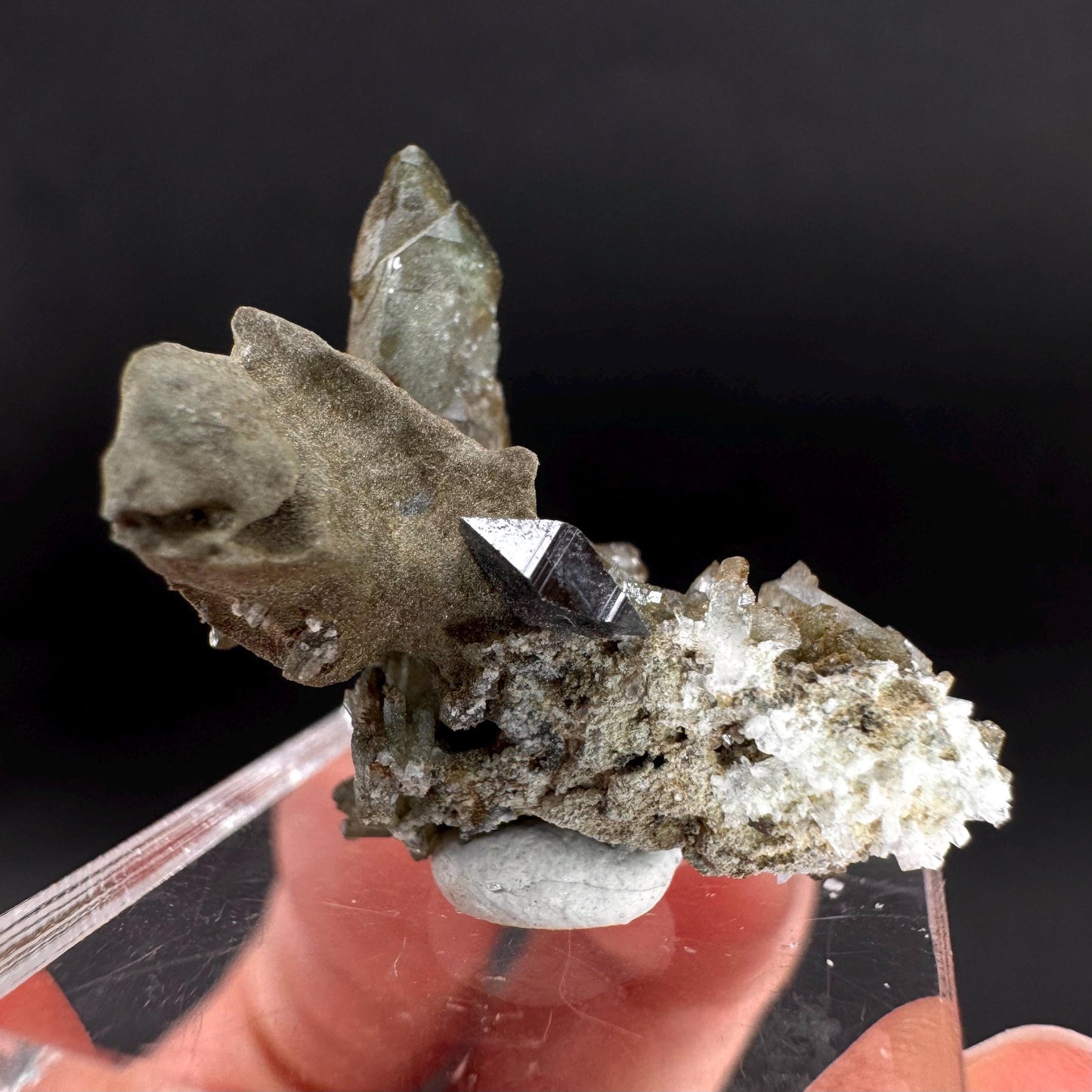 Anatase with Chlorite Quartz | Metallic Crystal, Rare Mineral Specimen from Pakistan