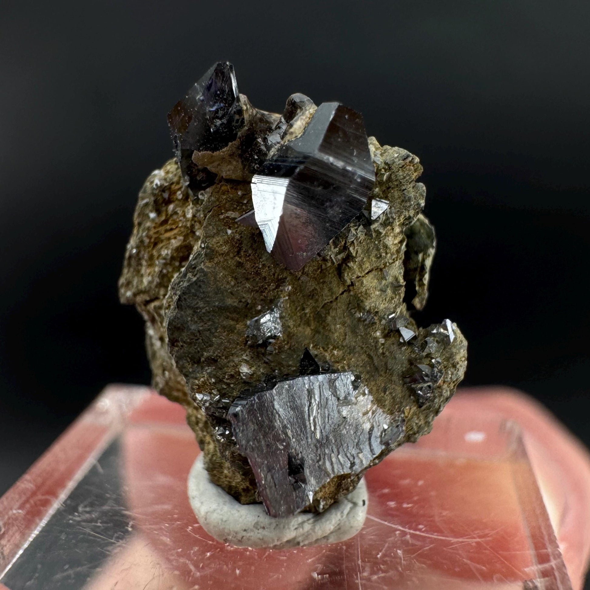 Anatase on Matrix | Metallic Crystal, Rare Mineral Specimen from Pakistan