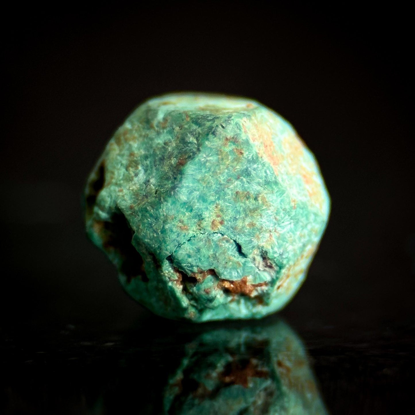 Malachite after Cuprite Pseudomorph | green crystal, rare mineral specimen from Chessy, France