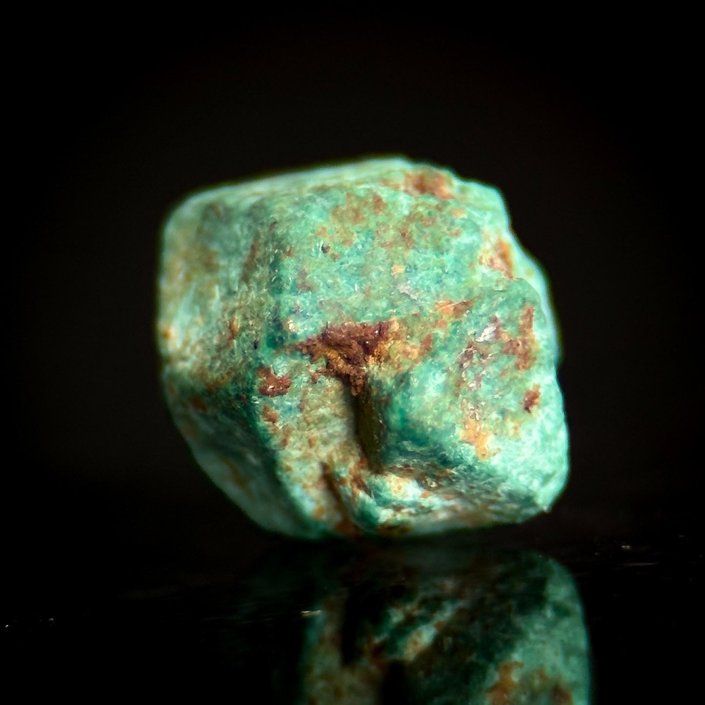 Malachite after Cuprite Pseudomorph | green crystal, rare mineral specimen from Chessy, France