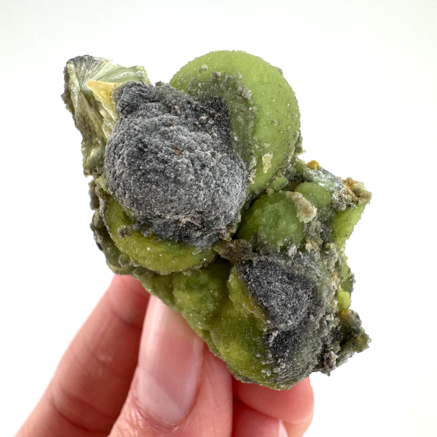 Wavellite (Arkansas, USA) | green crystal cluster, mineral specimen