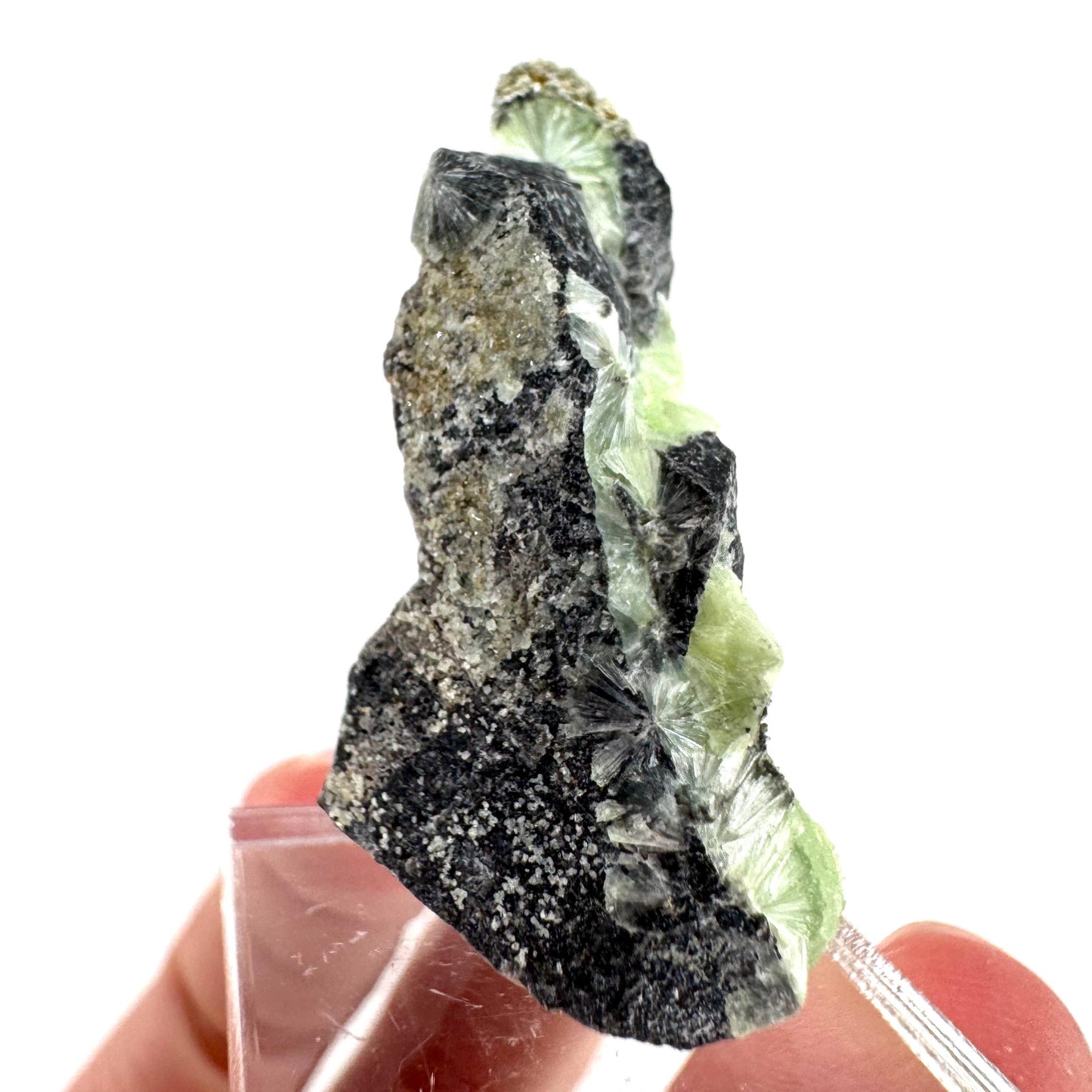 Wavellite (Arkansas, USA) | green crystal cluster, mineral specimen