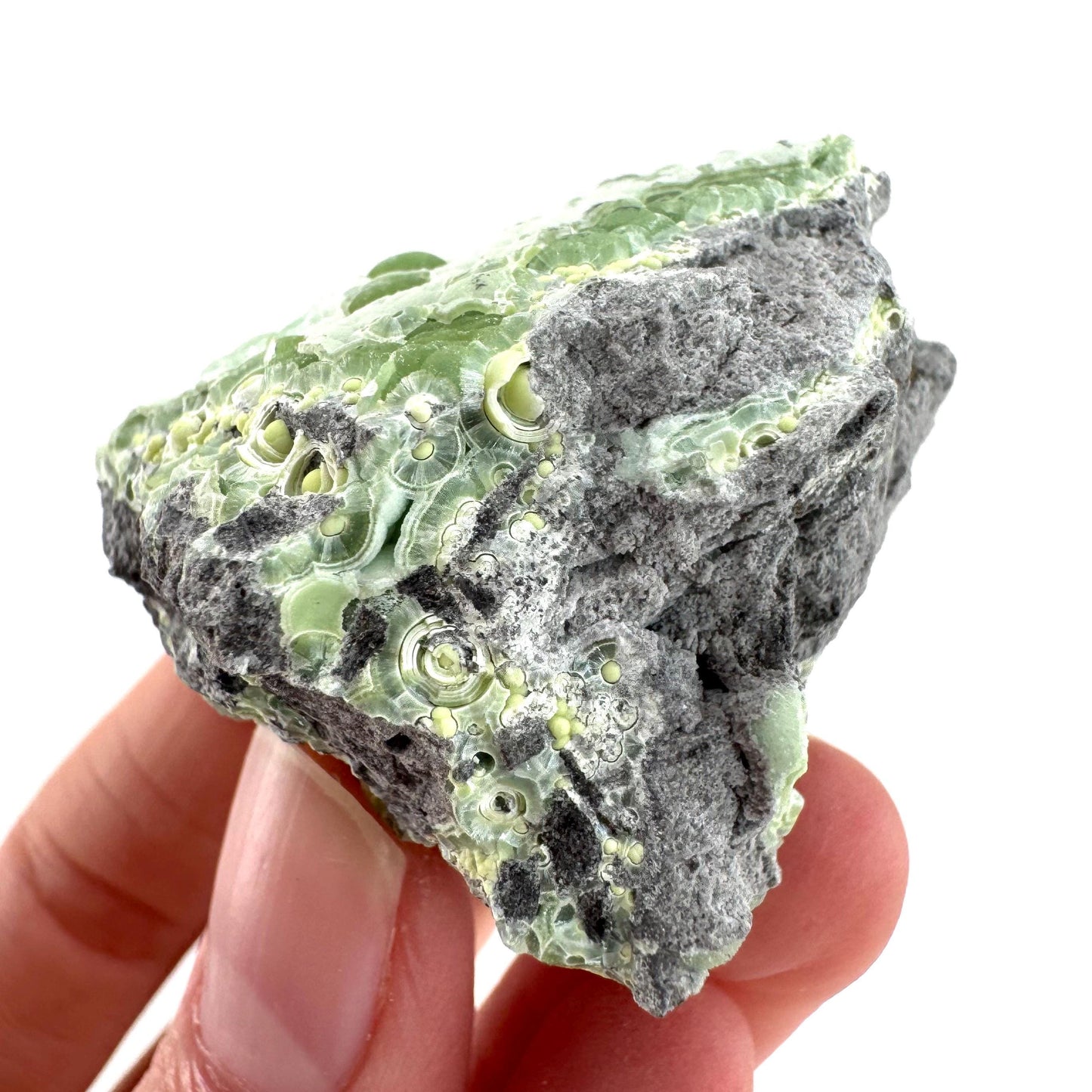 Wavellite (Arkansas, USA) | green crystal cluster, mineral specimen
