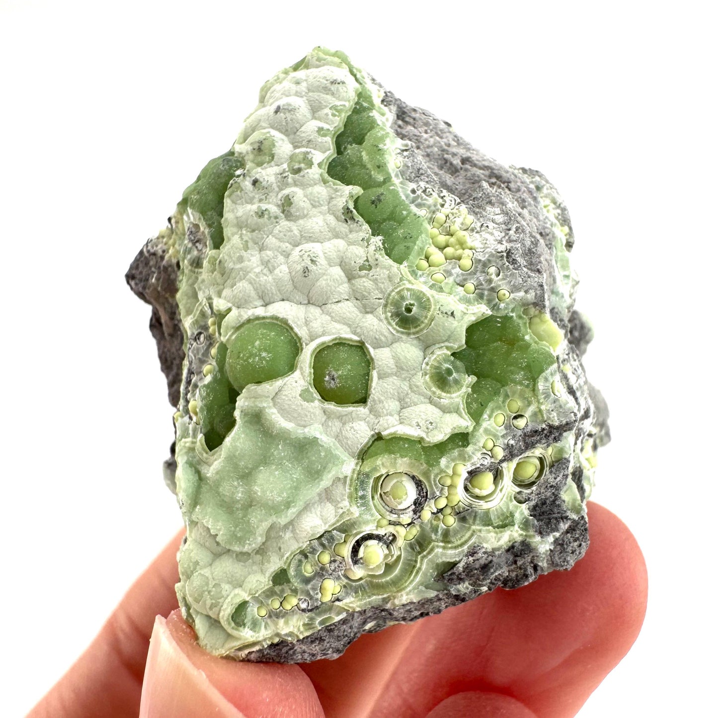 Wavellite (Arkansas, USA) | green crystal cluster, mineral specimen