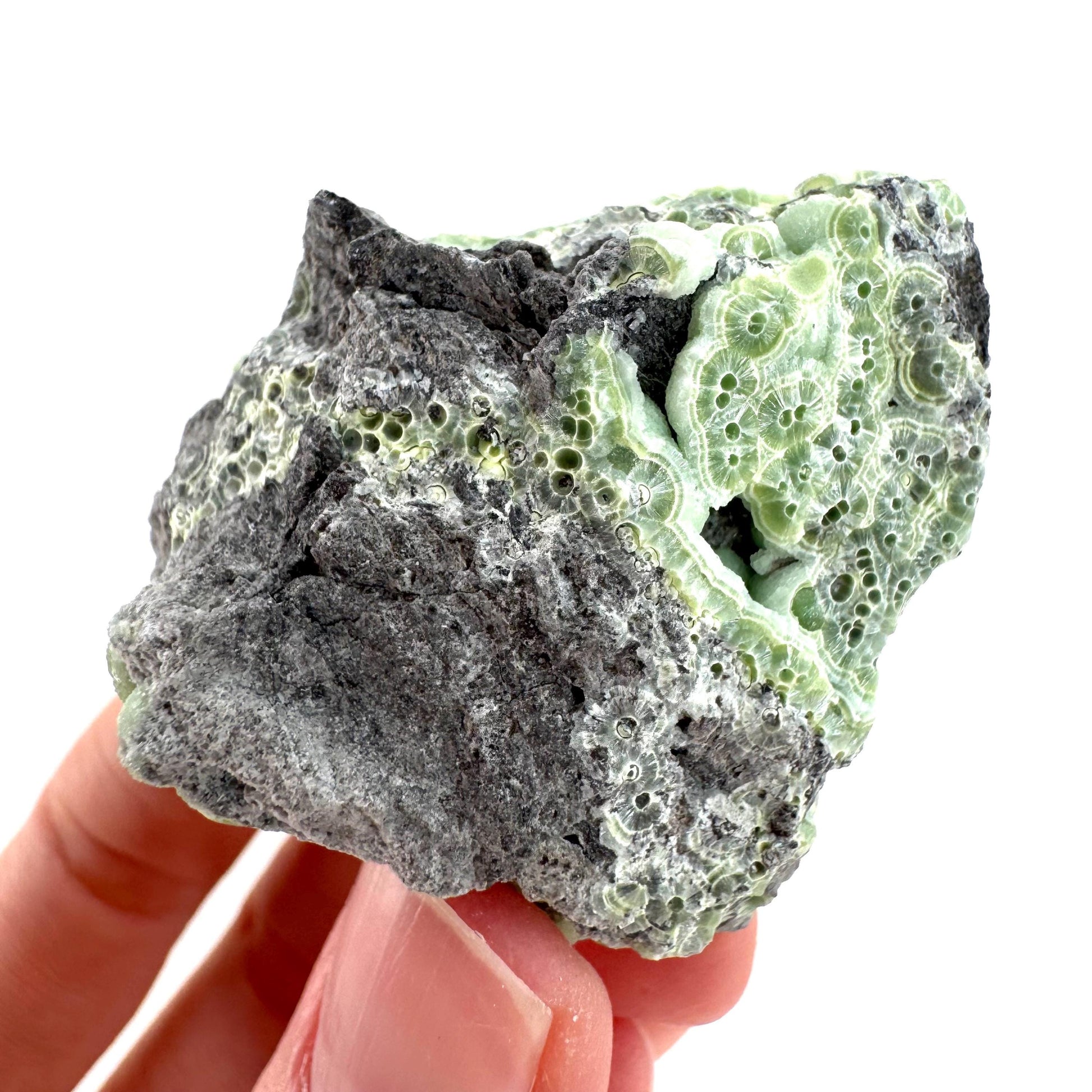 Wavellite (Arkansas, USA) | green crystal cluster, mineral specimen