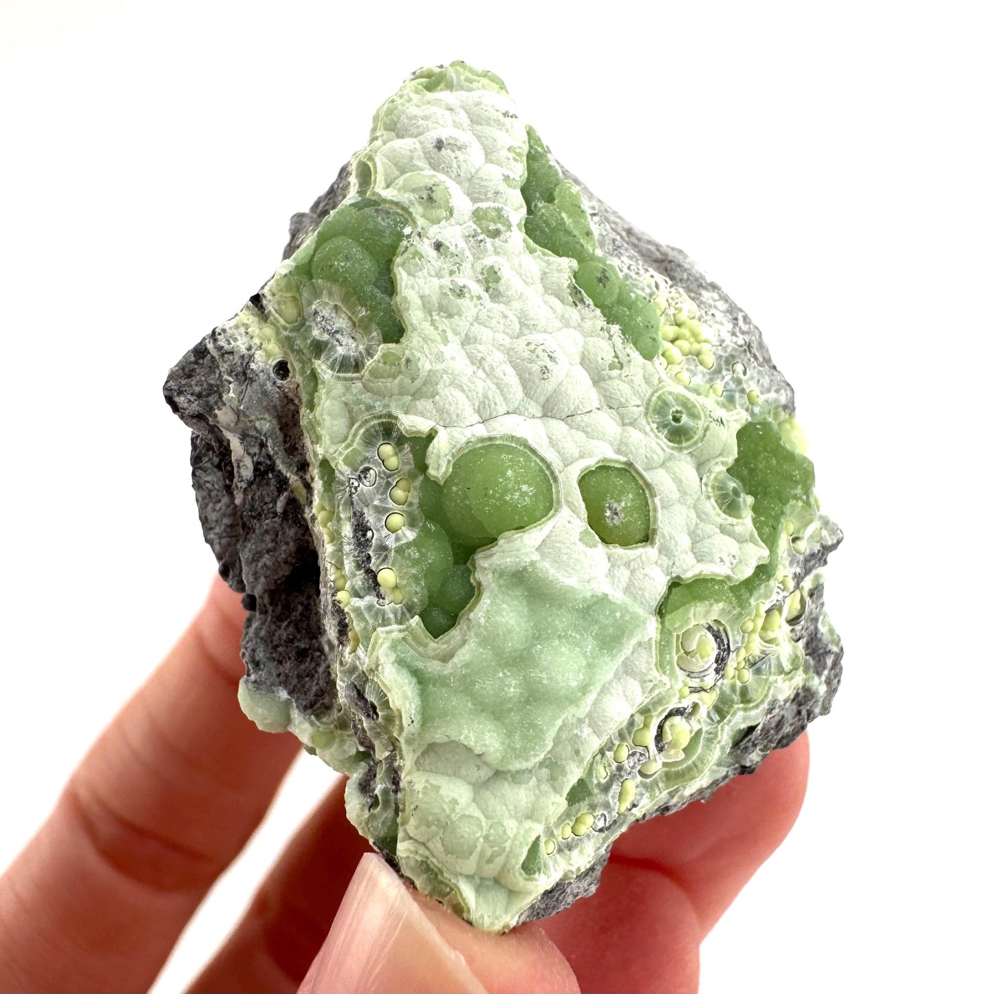 Wavellite (Arkansas, USA) | green crystal cluster, mineral specimen