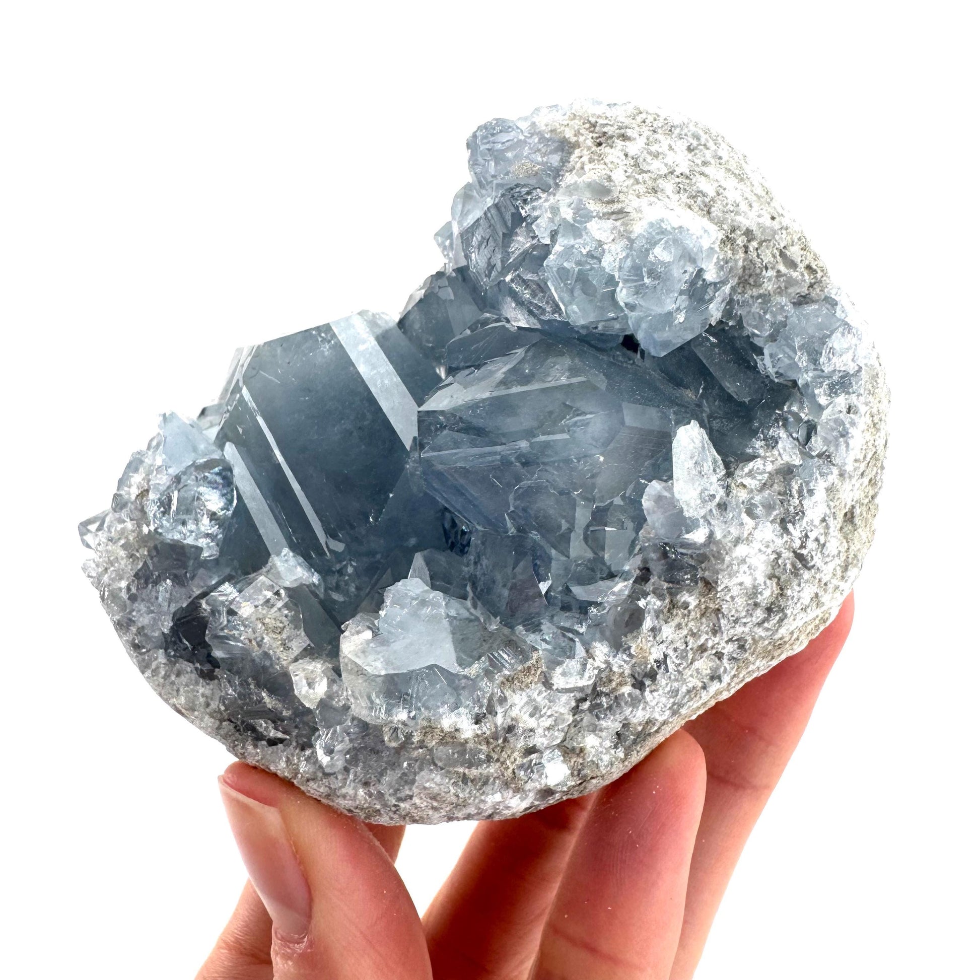 Celestite | natural blue crystal, mineral specimen from Madagascar