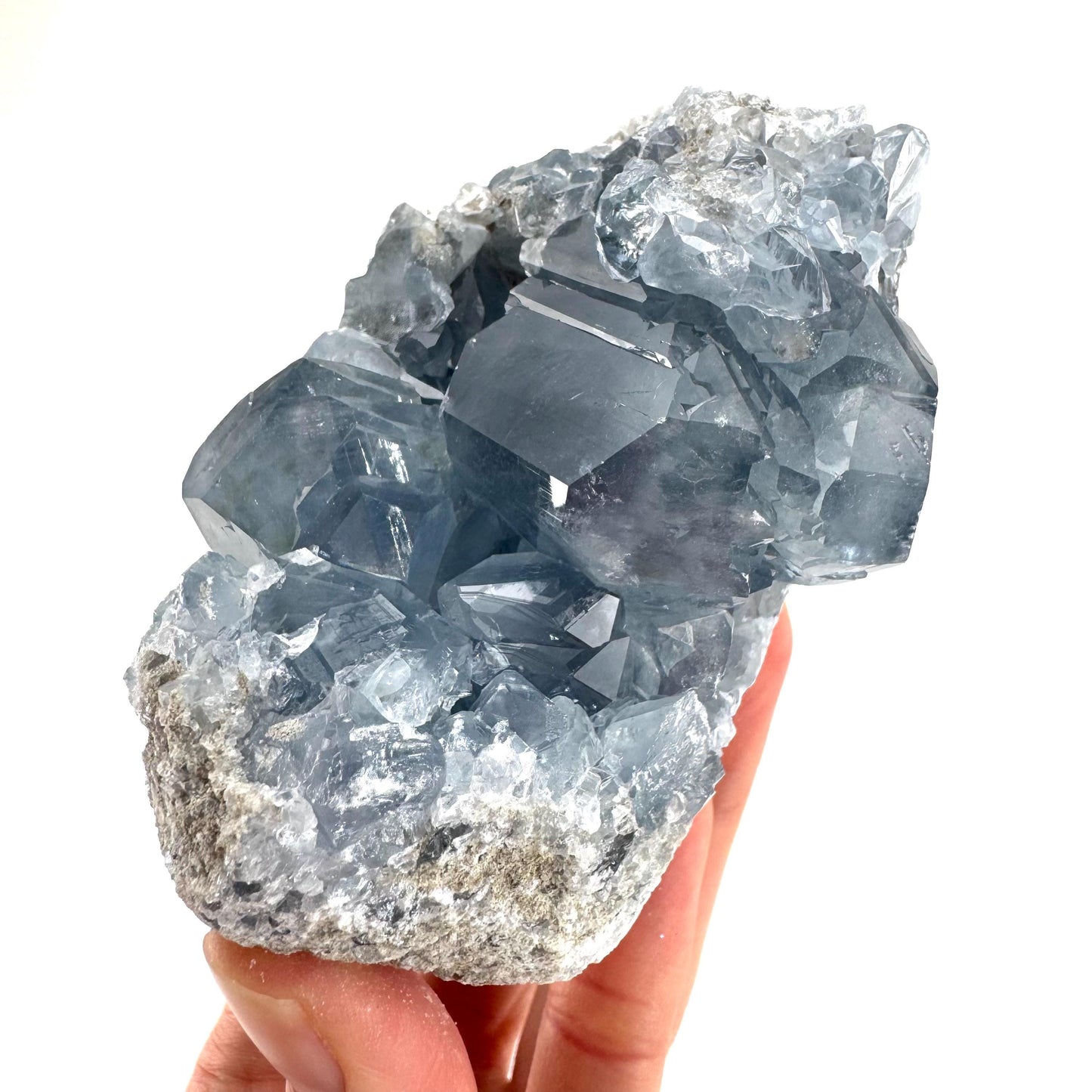 Celestite | natural blue crystal, mineral specimen from Madagascar