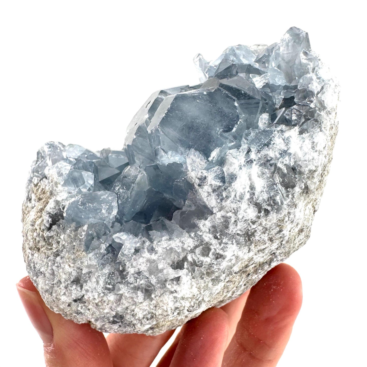 Celestite | natural blue crystal, mineral specimen from Madagascar