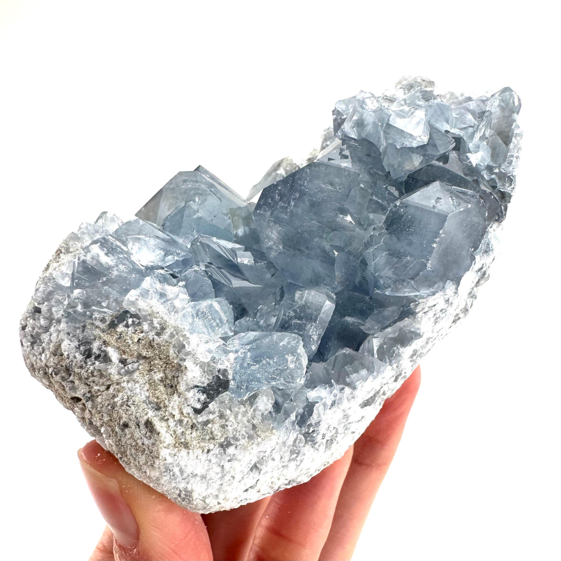 Celestite | natural blue crystal, mineral specimen from Madagascar
