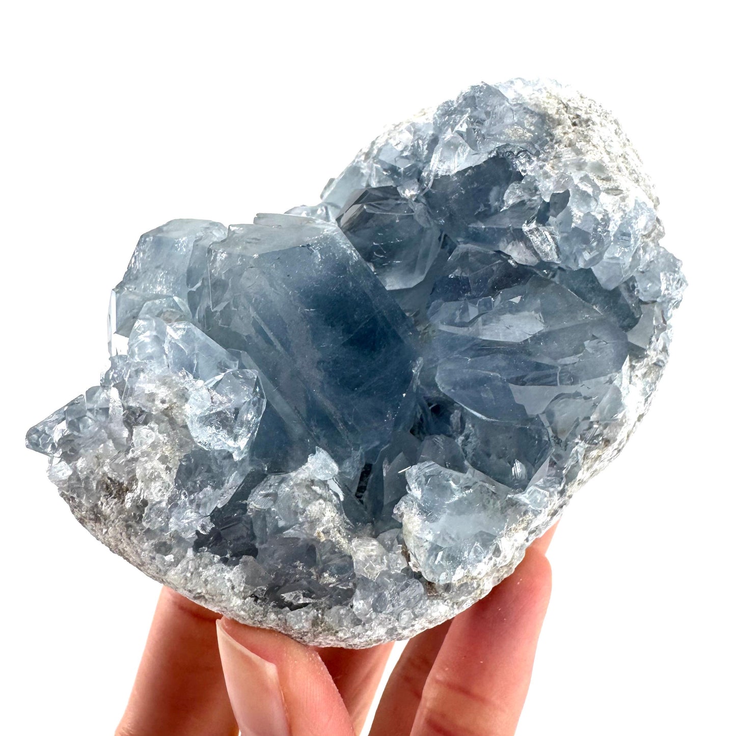Celestite | natural blue crystal, mineral specimen from Madagascar