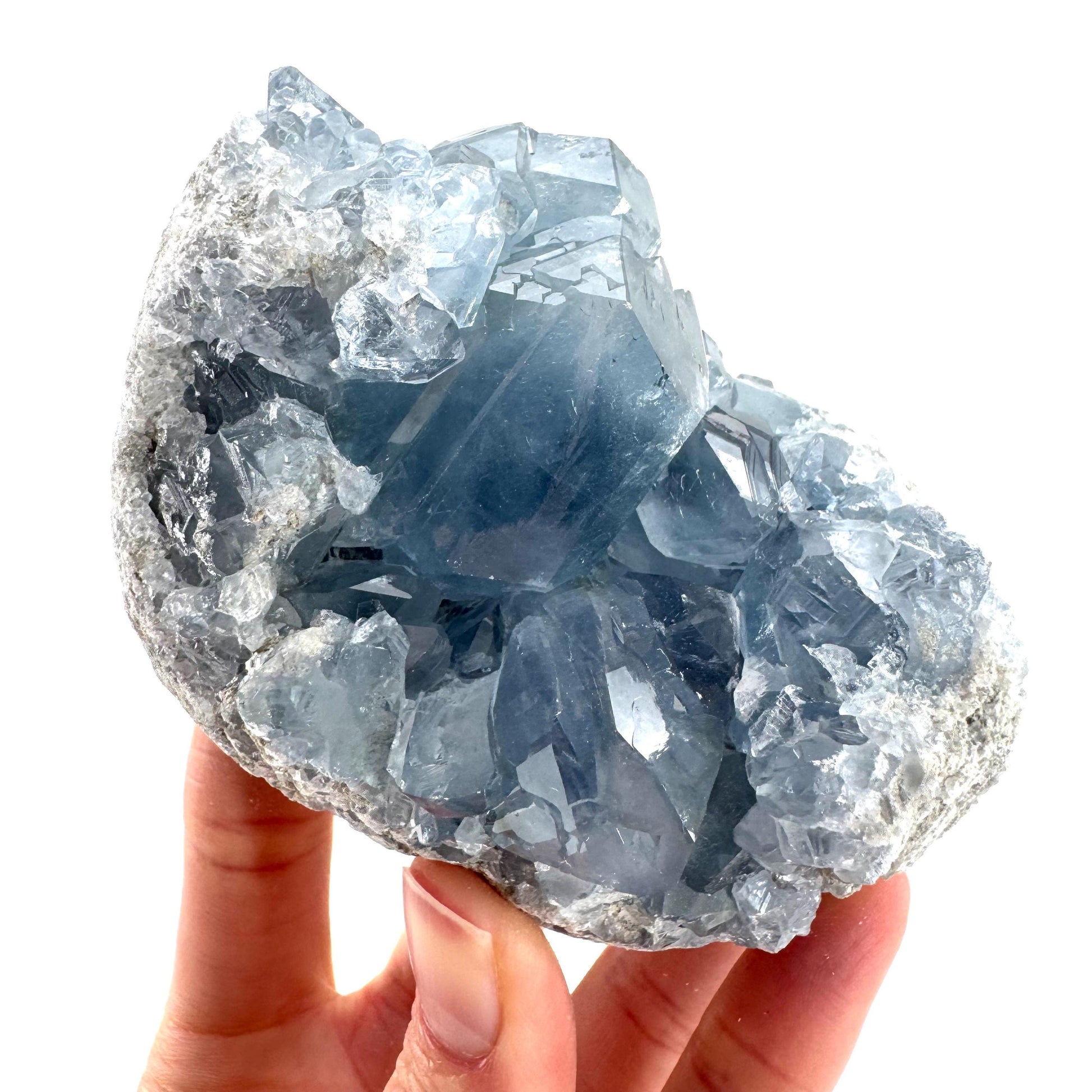 Celestite | natural blue crystal, mineral specimen from Madagascar