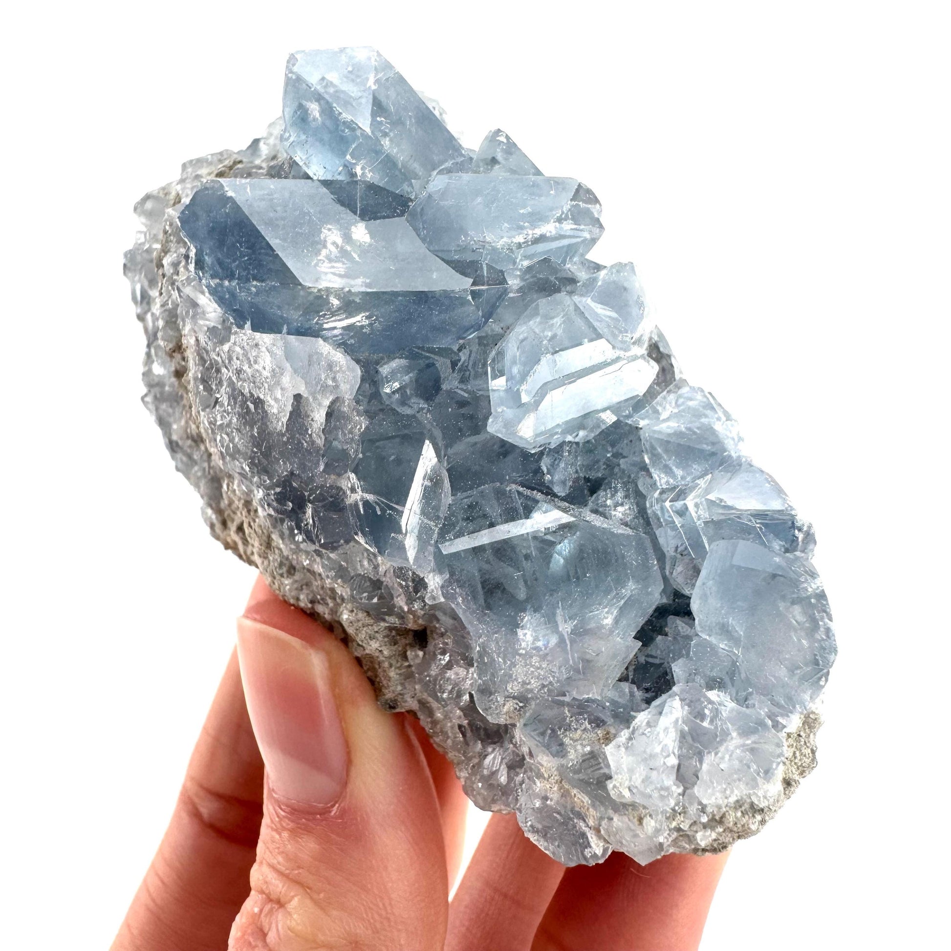 Celestite | natural blue crystal, mineral specimen from Madagascar