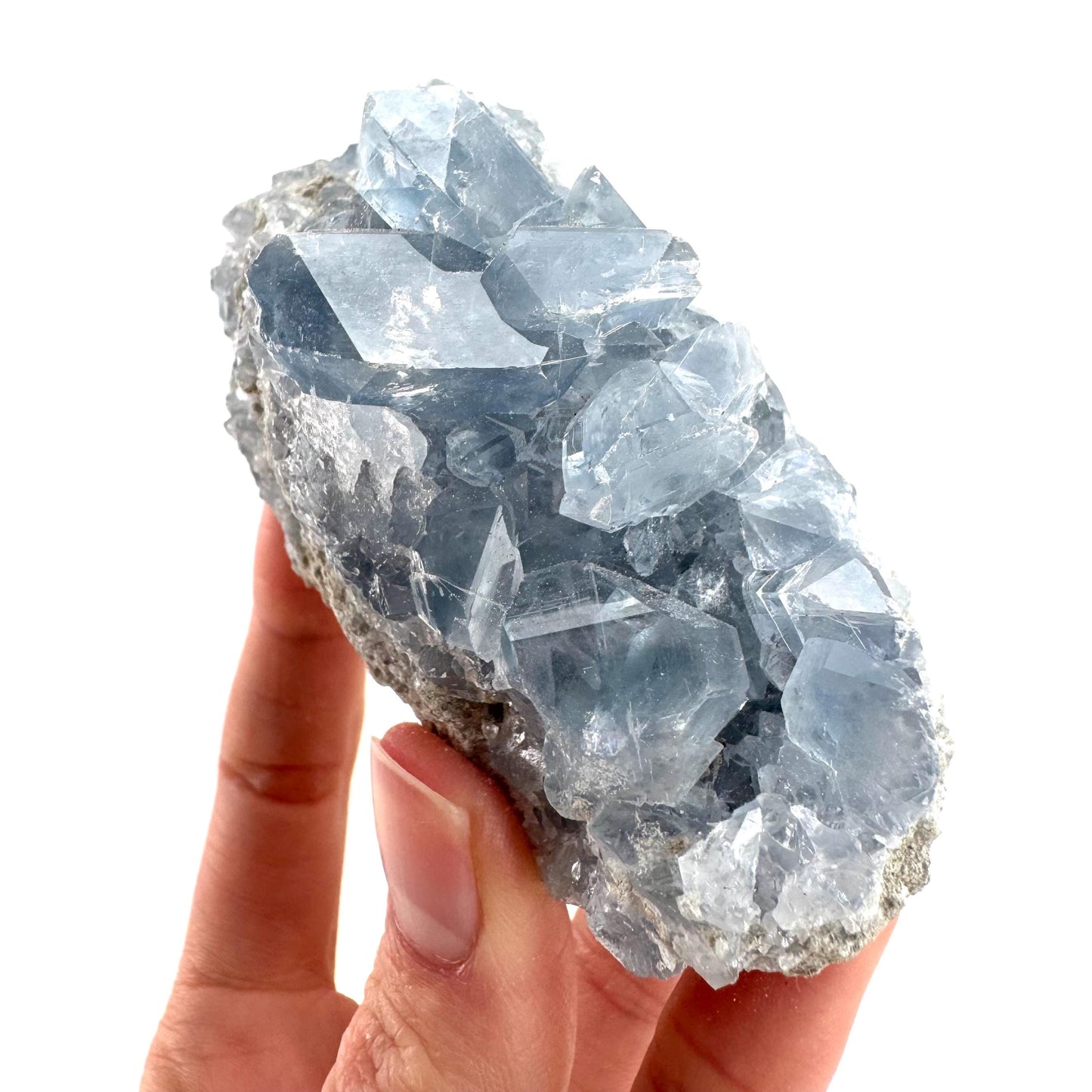 Celestite | natural blue crystal, mineral specimen from Madagascar