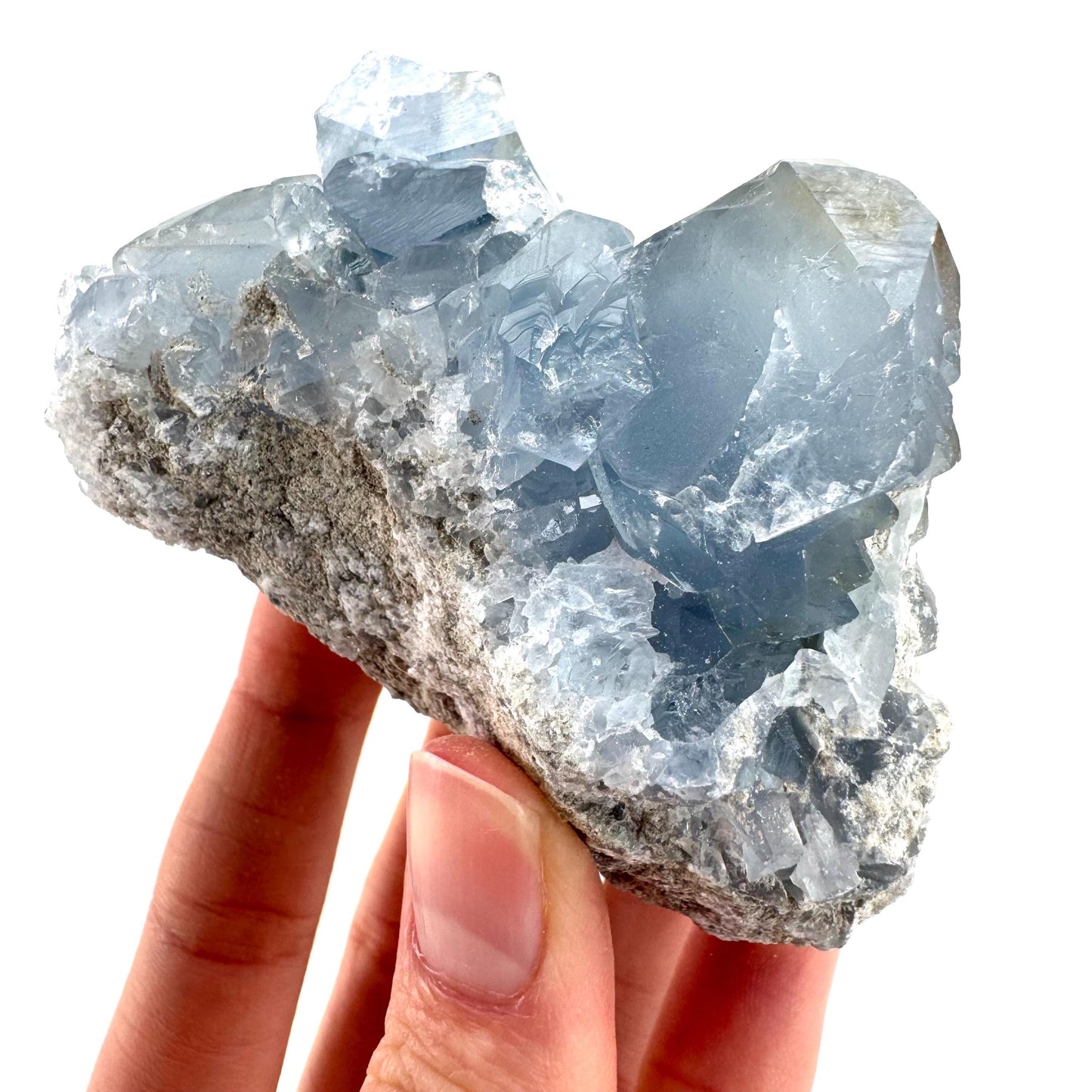 Celestite | natural blue crystal, mineral specimen from Madagascar