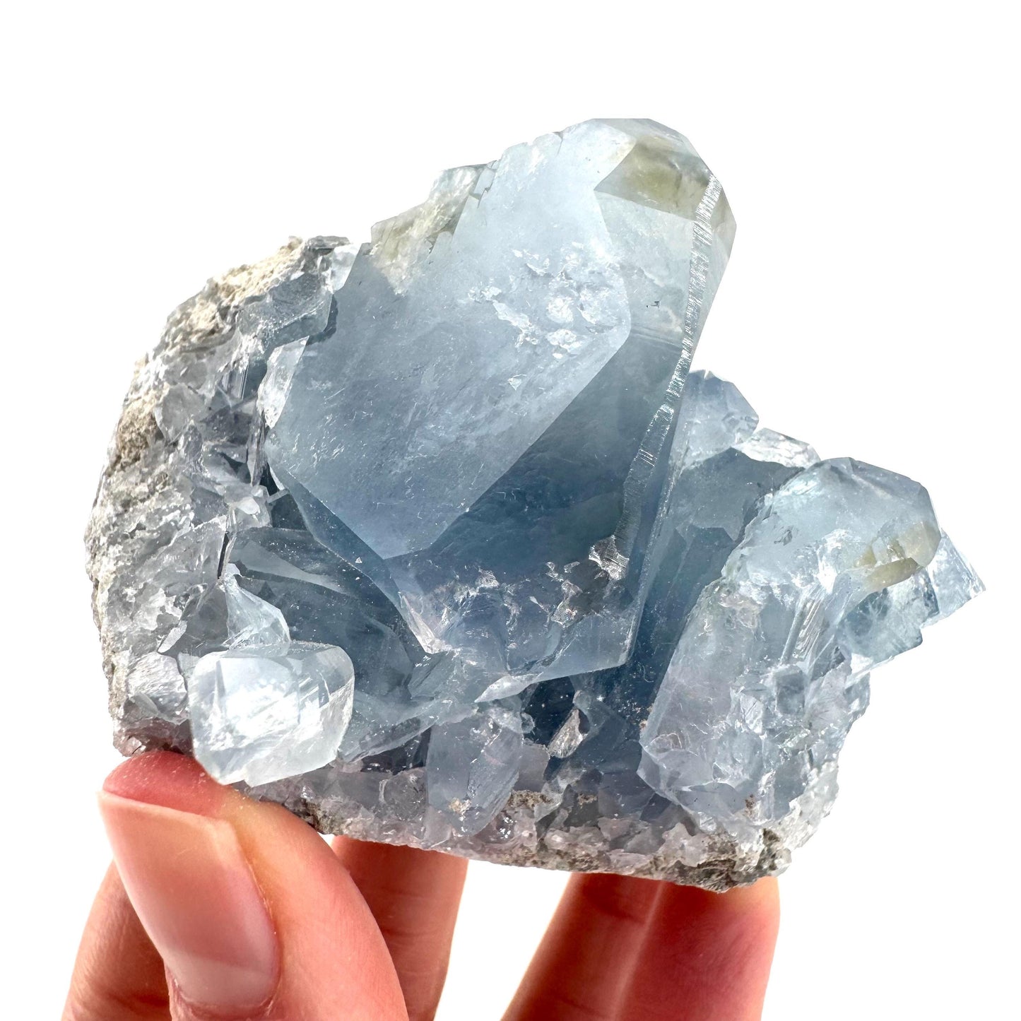 Celestite | natural blue crystal, mineral specimen from Madagascar
