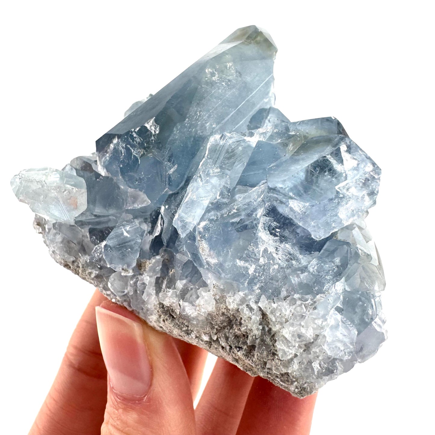 Celestite | natural blue crystal, mineral specimen from Madagascar