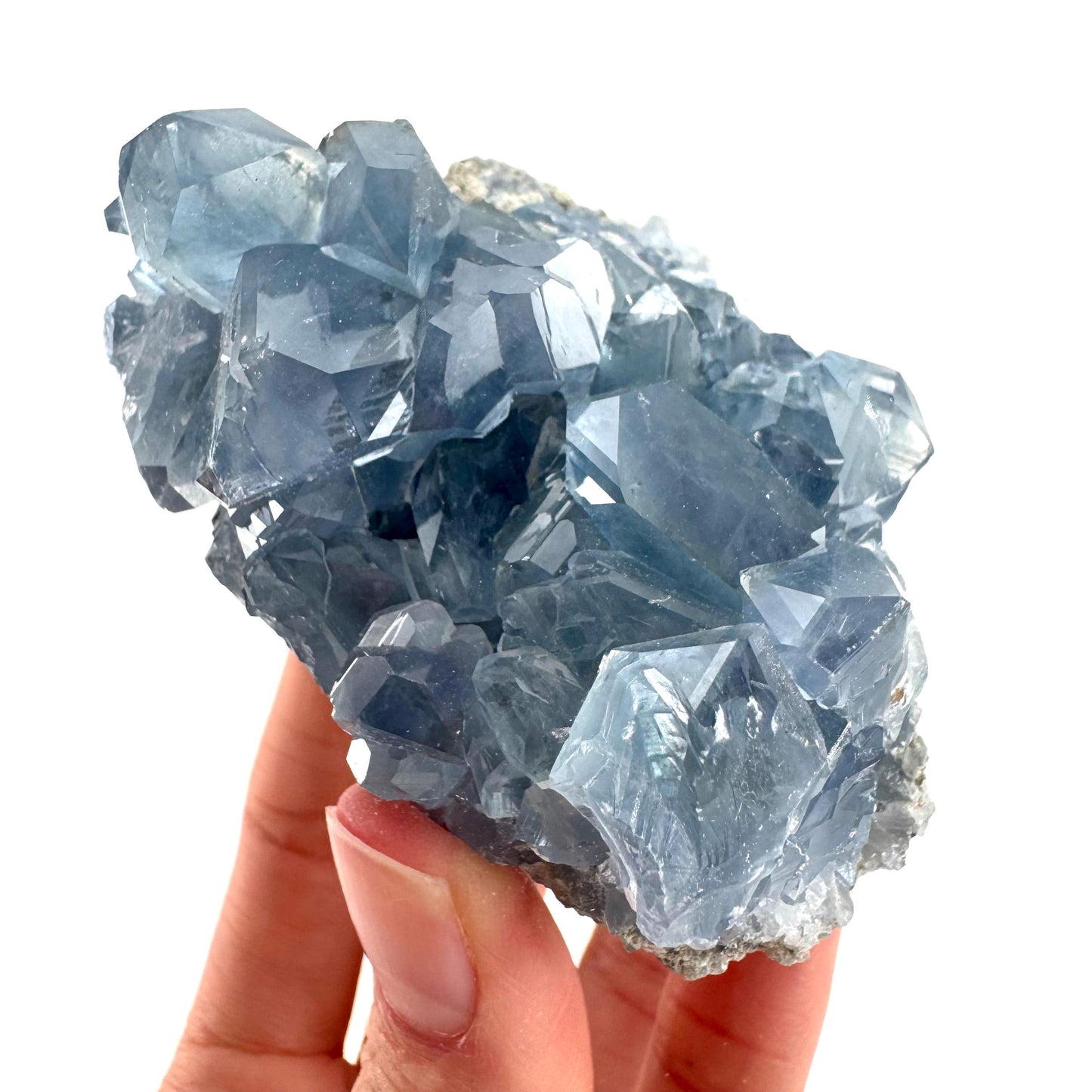 Celestite | natural blue crystal, mineral specimen from Madagascar