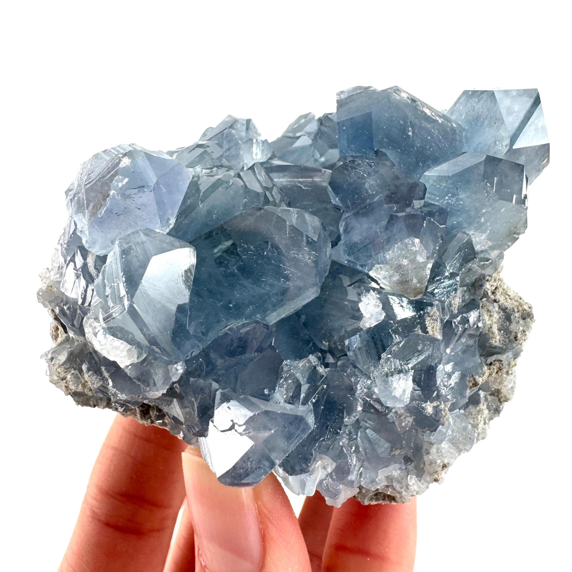 Celestite | natural blue crystal, mineral specimen from Madagascar
