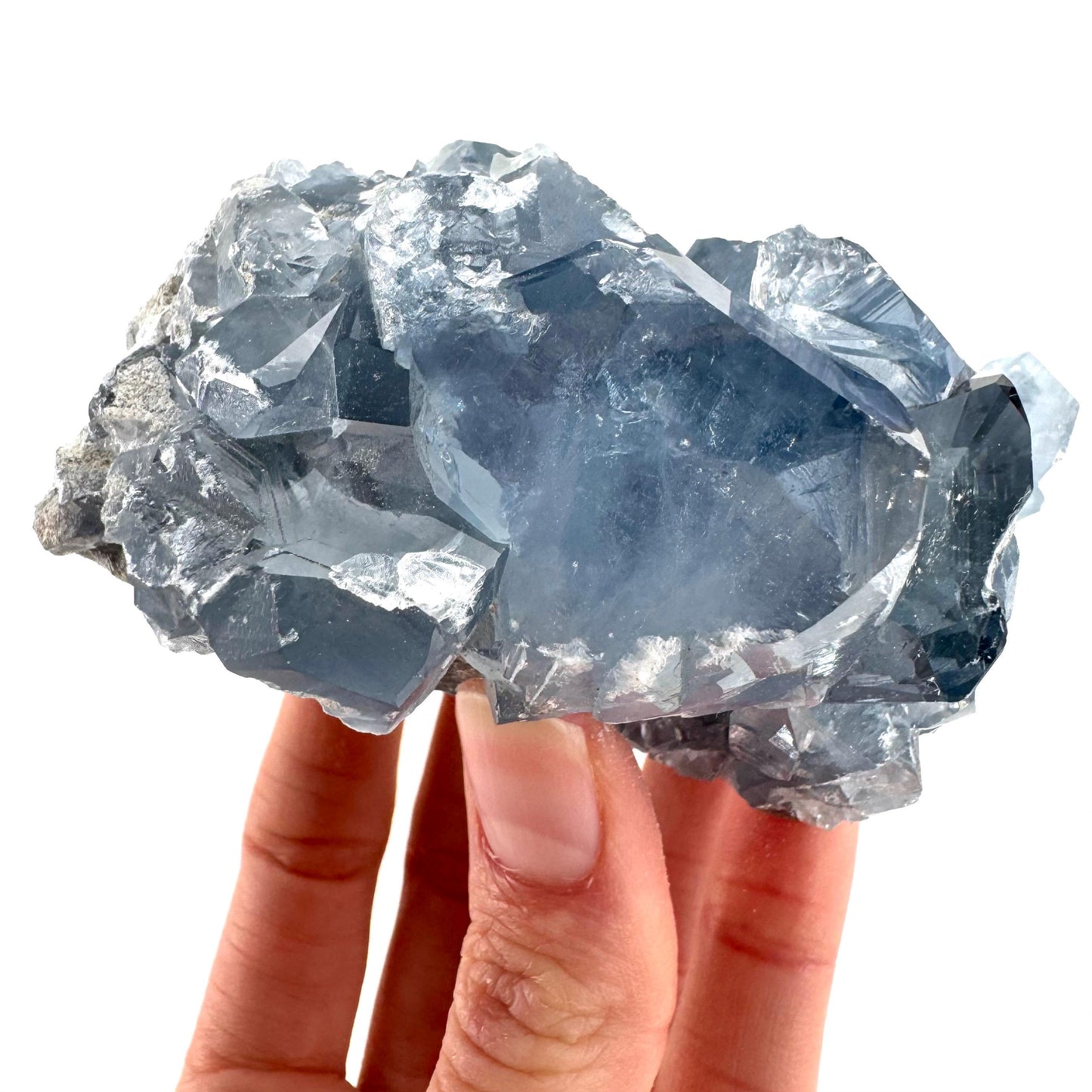 Celestite | natural blue crystal, mineral specimen from Madagascar