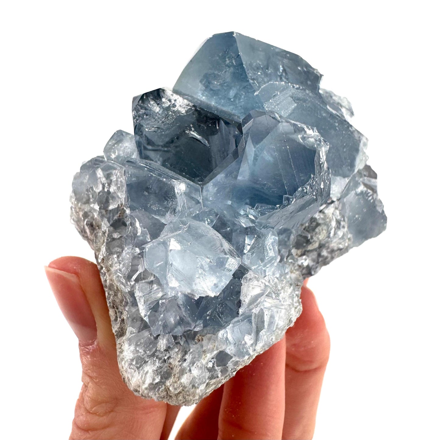 Celestite | natural blue crystal, mineral specimen from Madagascar