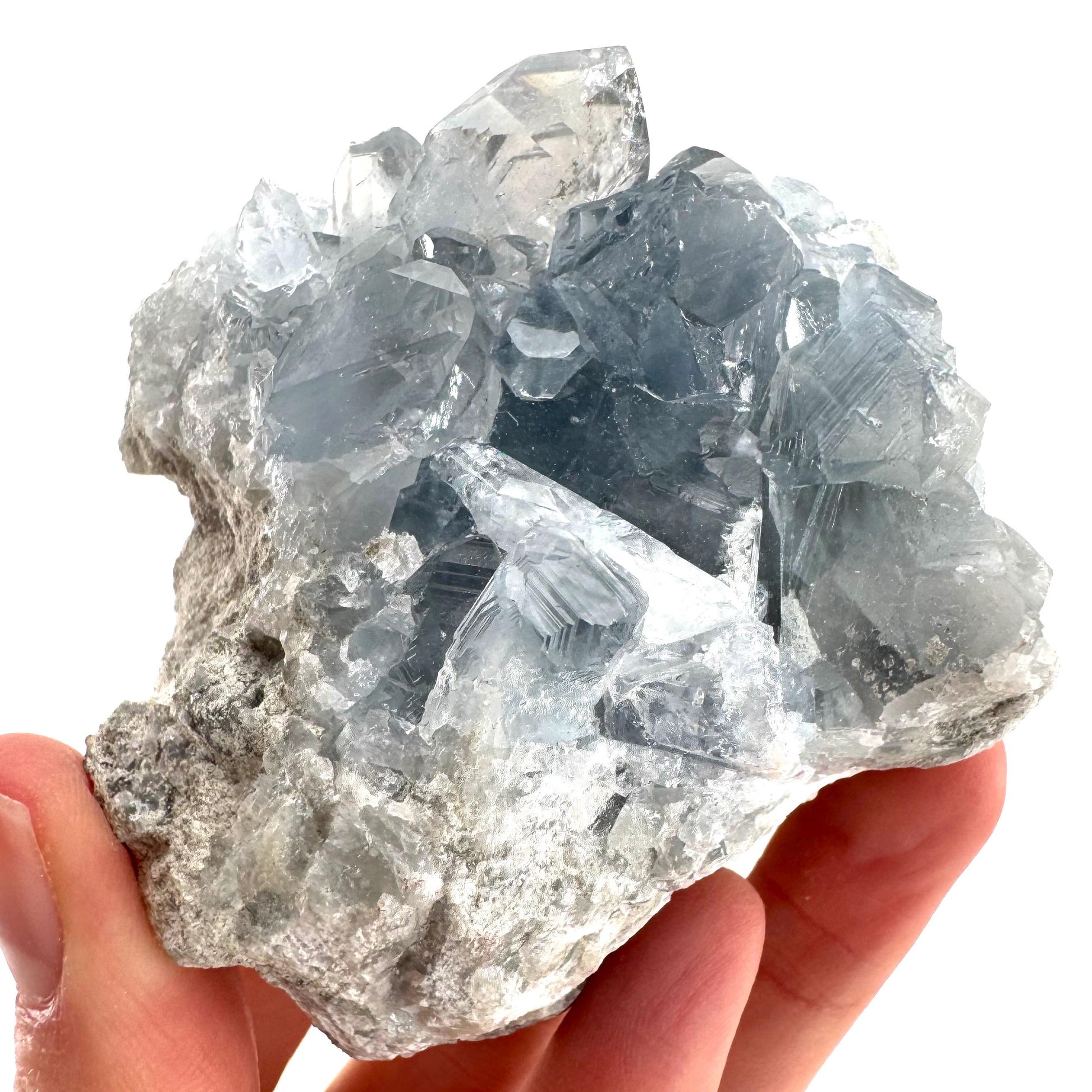 Celestite | natural blue crystal, mineral specimen from Madagascar