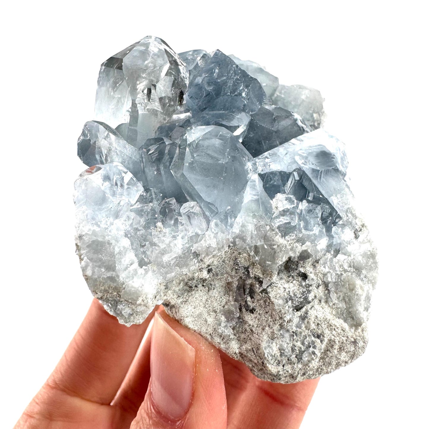 Celestite | natural blue crystal, mineral specimen from Madagascar