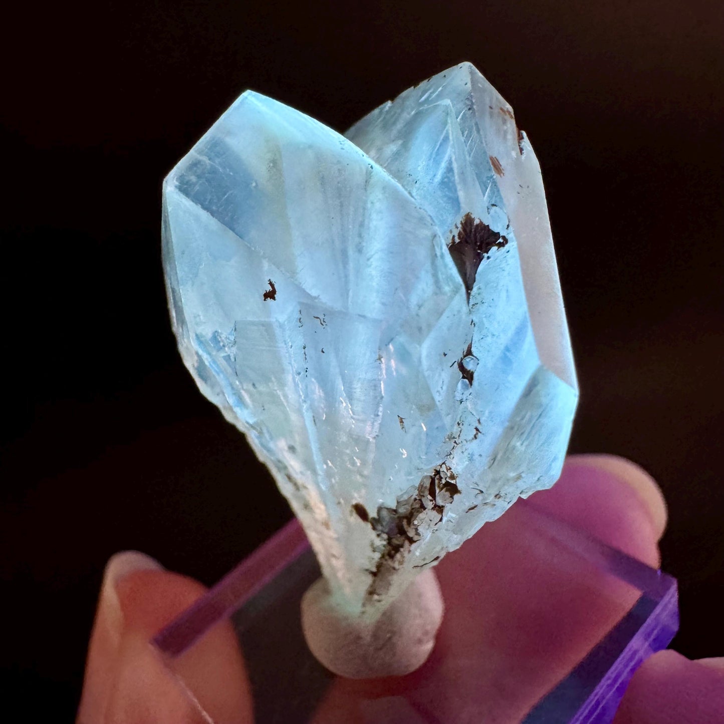 Golden Selenite Blade | Fluorescent UV Reactive Gypsum Crystal