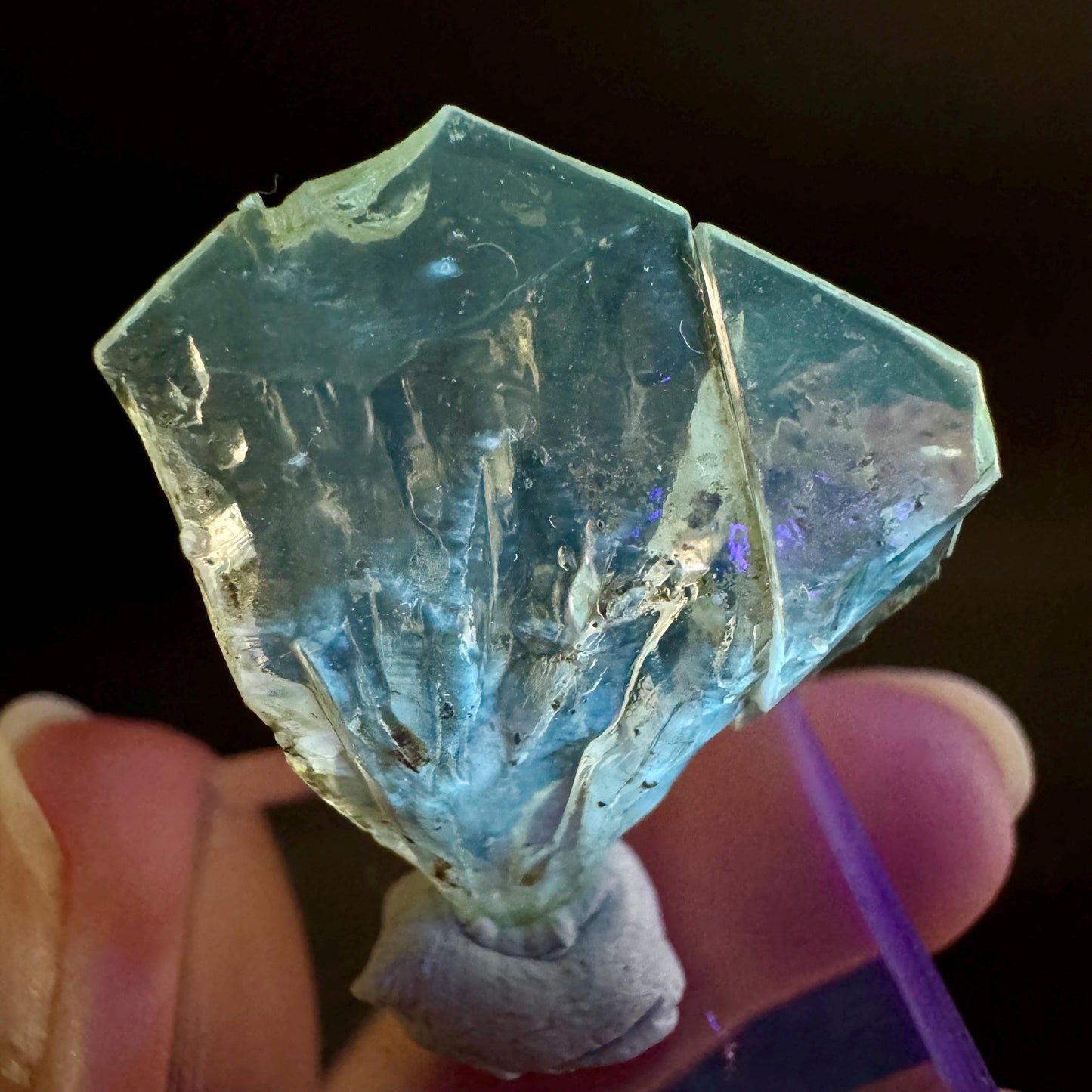 Golden Selenite Blade | Fluorescent UV Reactive Gypsum Crystal