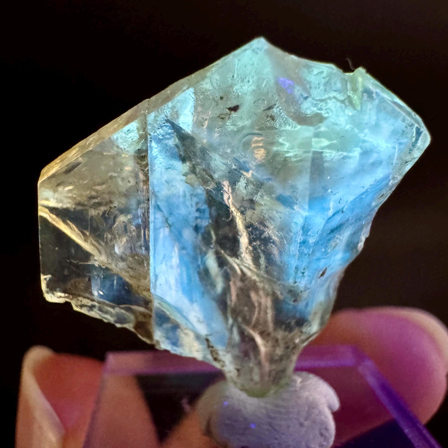 Golden Selenite Blade | Fluorescent UV Reactive Gypsum Crystal