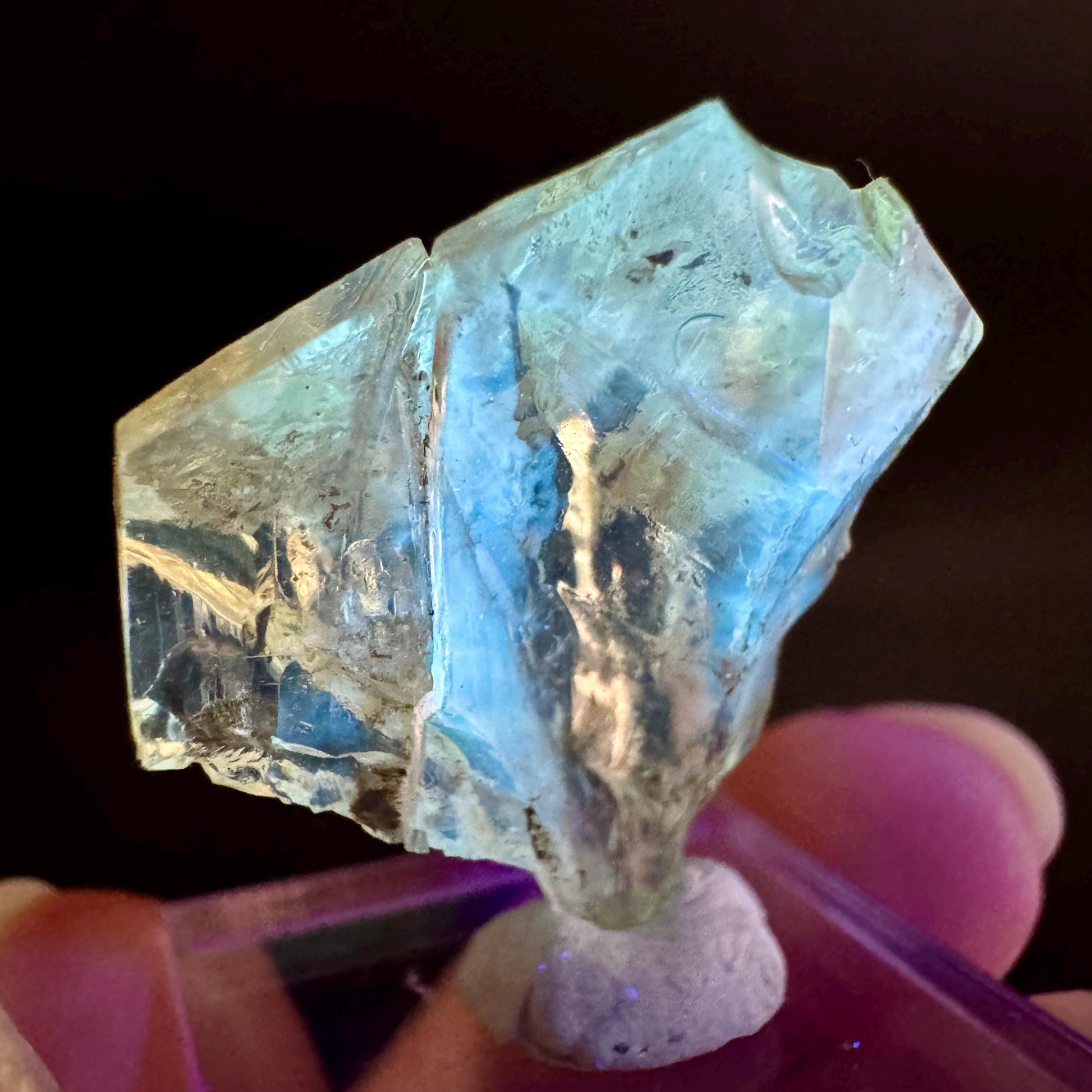 Golden Selenite Blade | Fluorescent UV Reactive Gypsum Crystal
