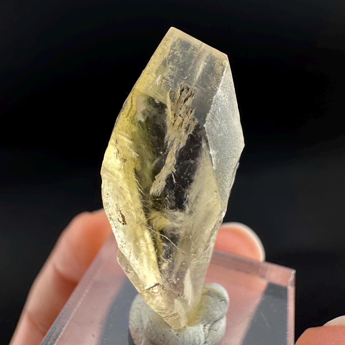 Golden Selenite Blade | Fluorescent UV Reactive Gypsum Crystal