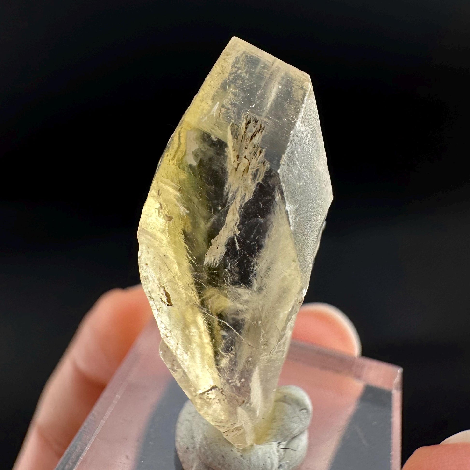 Golden Selenite Blade | Fluorescent UV Reactive Gypsum Crystal