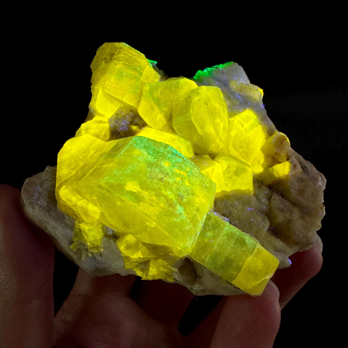 Pink Fluorapatite on Albite | UV reactive crystal, rare mineral specimen from Pakistan