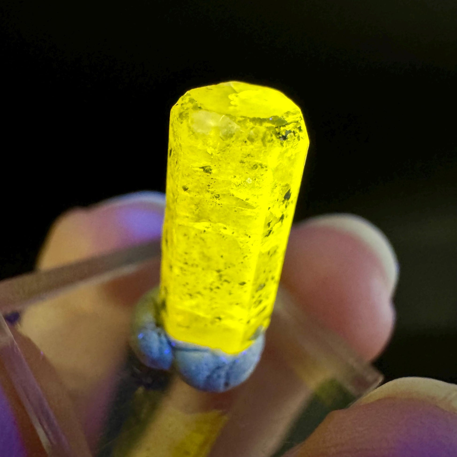 Pink Fluorapatite Crystal | UV reactive Mineral Specimen from Pakistan