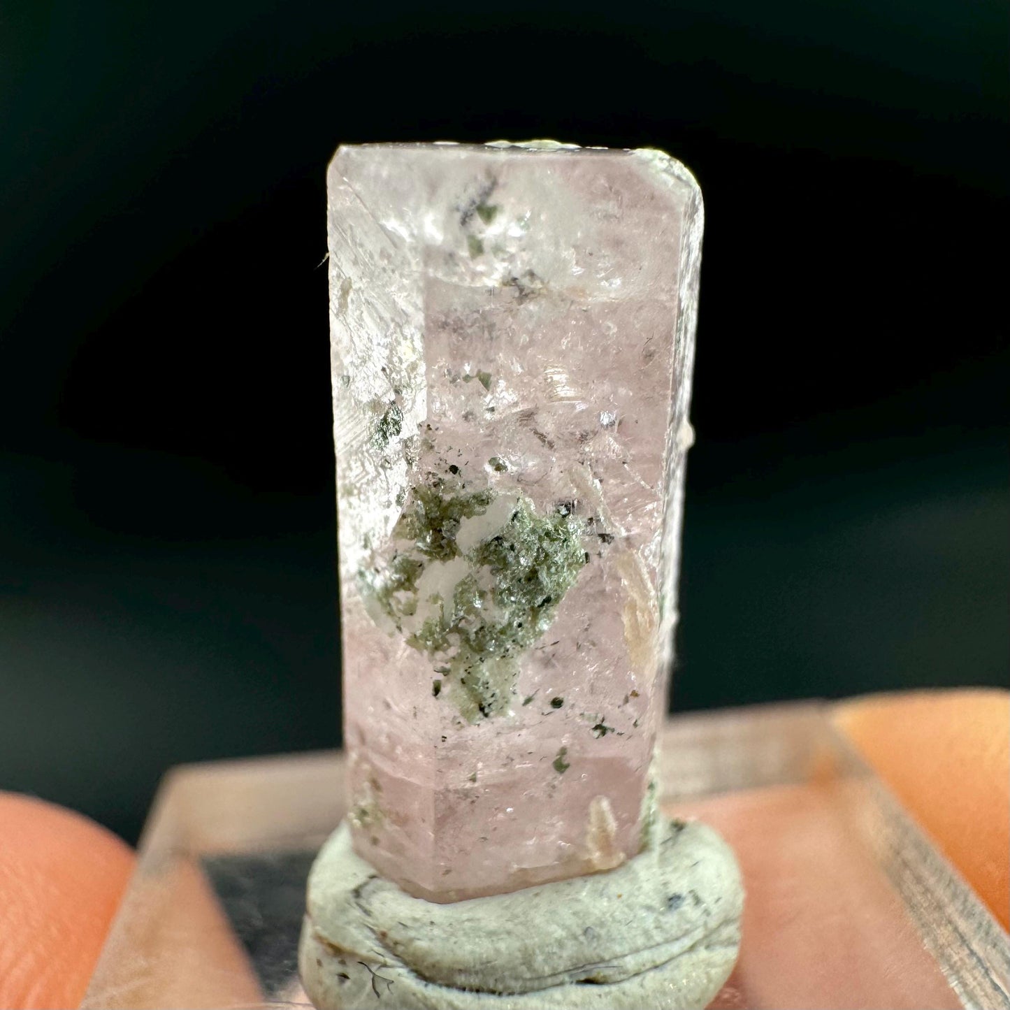 Pink Fluorapatite Crystal | UV reactive Mineral Specimen from Pakistan