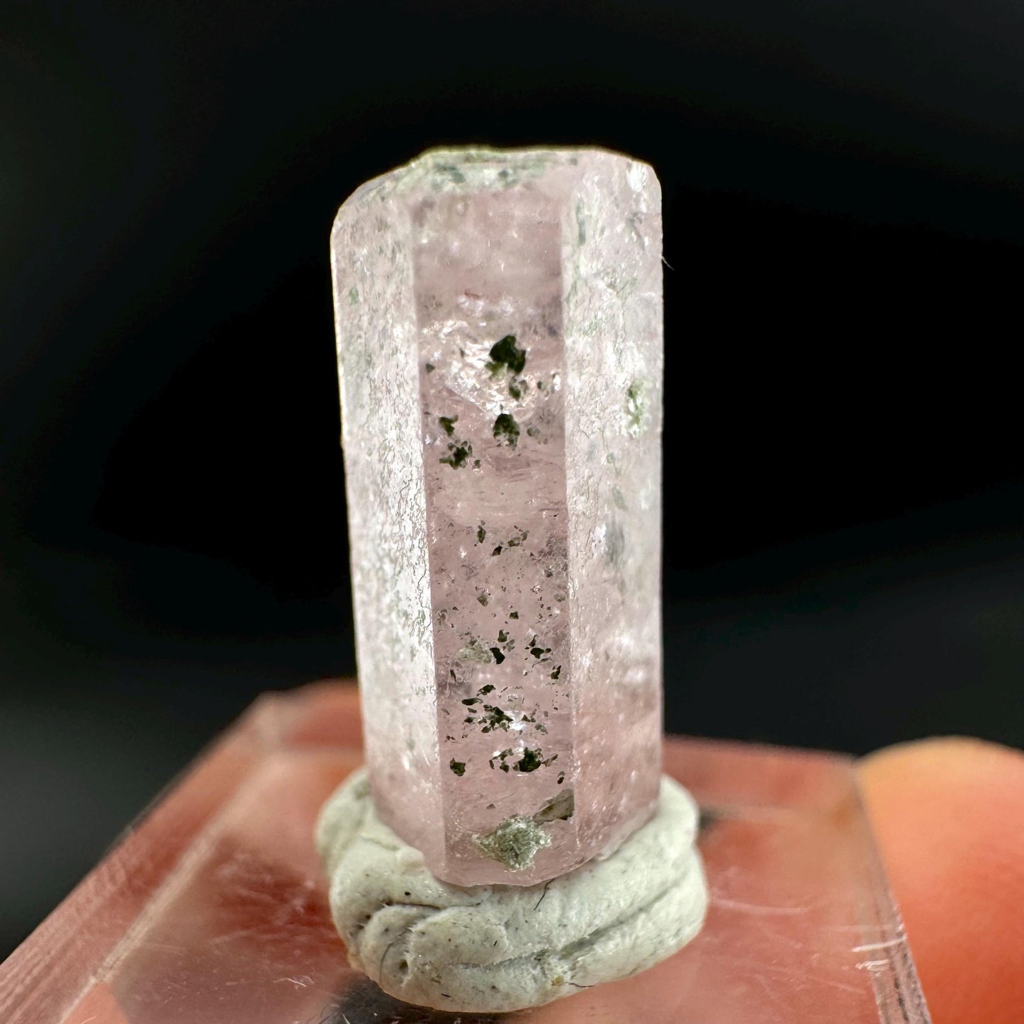 Pink Fluorapatite Crystal | UV reactive Mineral Specimen from Pakistan