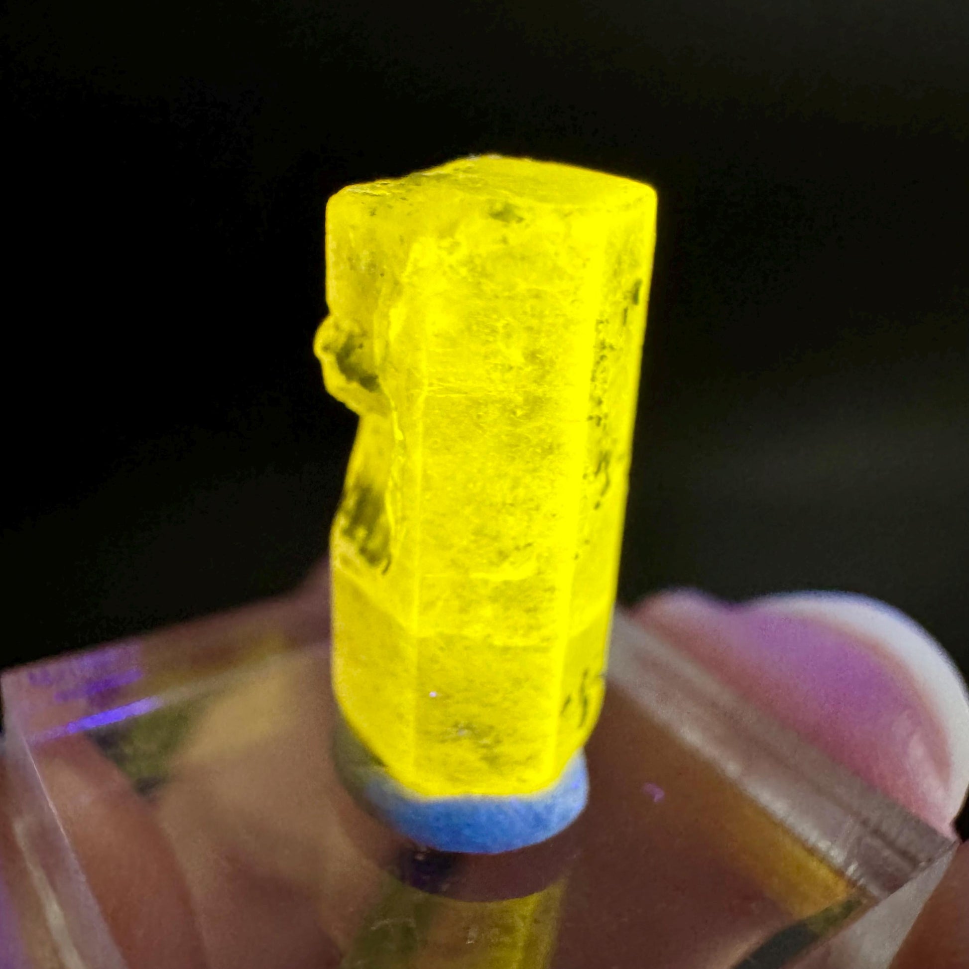 Pink Fluorapatite Crystal | UV reactive Mineral Specimen from Pakistan