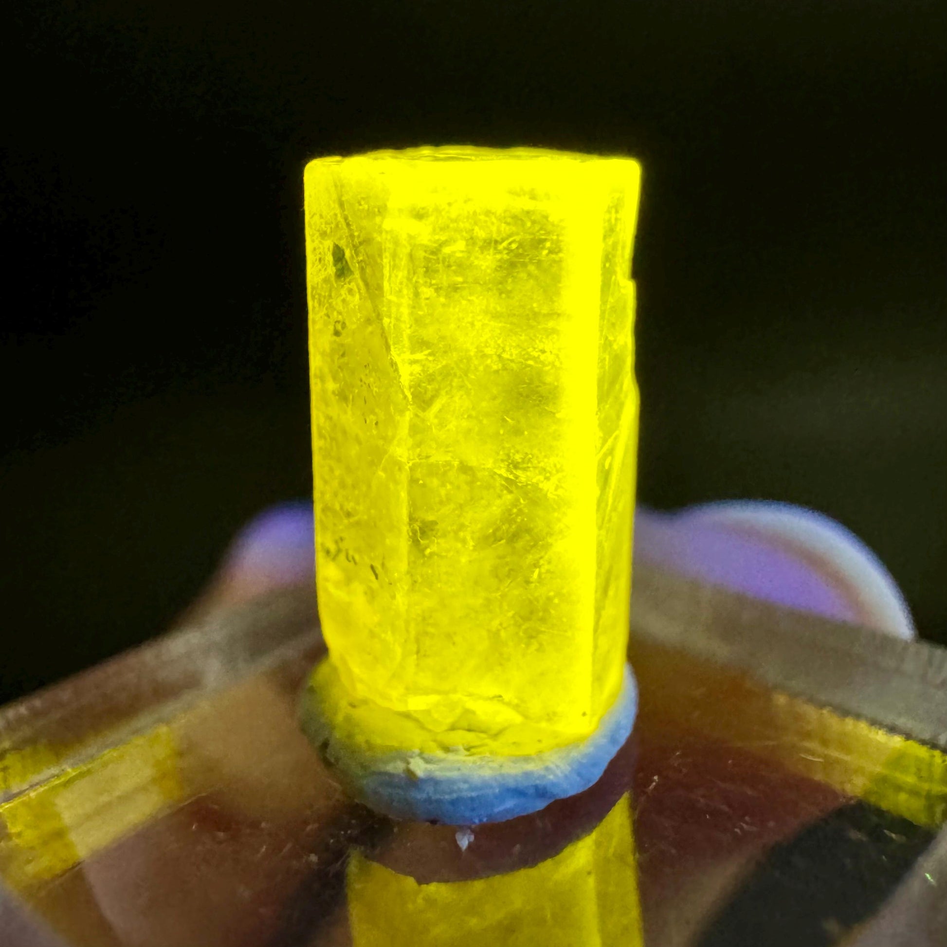 Pink Fluorapatite Crystal | UV reactive Mineral Specimen from Pakistan