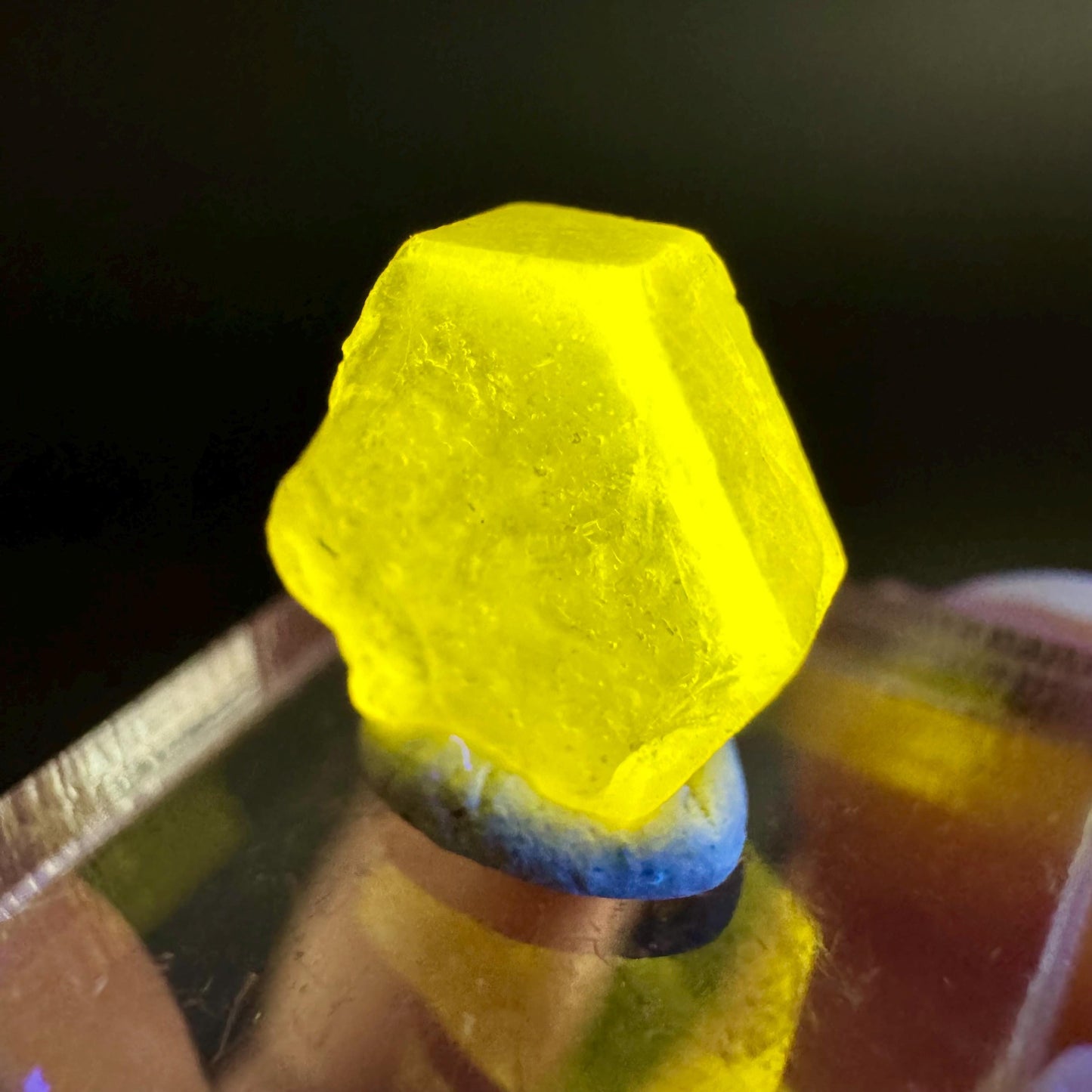 Pink Fluorapatite Crystal | UV reactive Mineral Specimen from Pakistan
