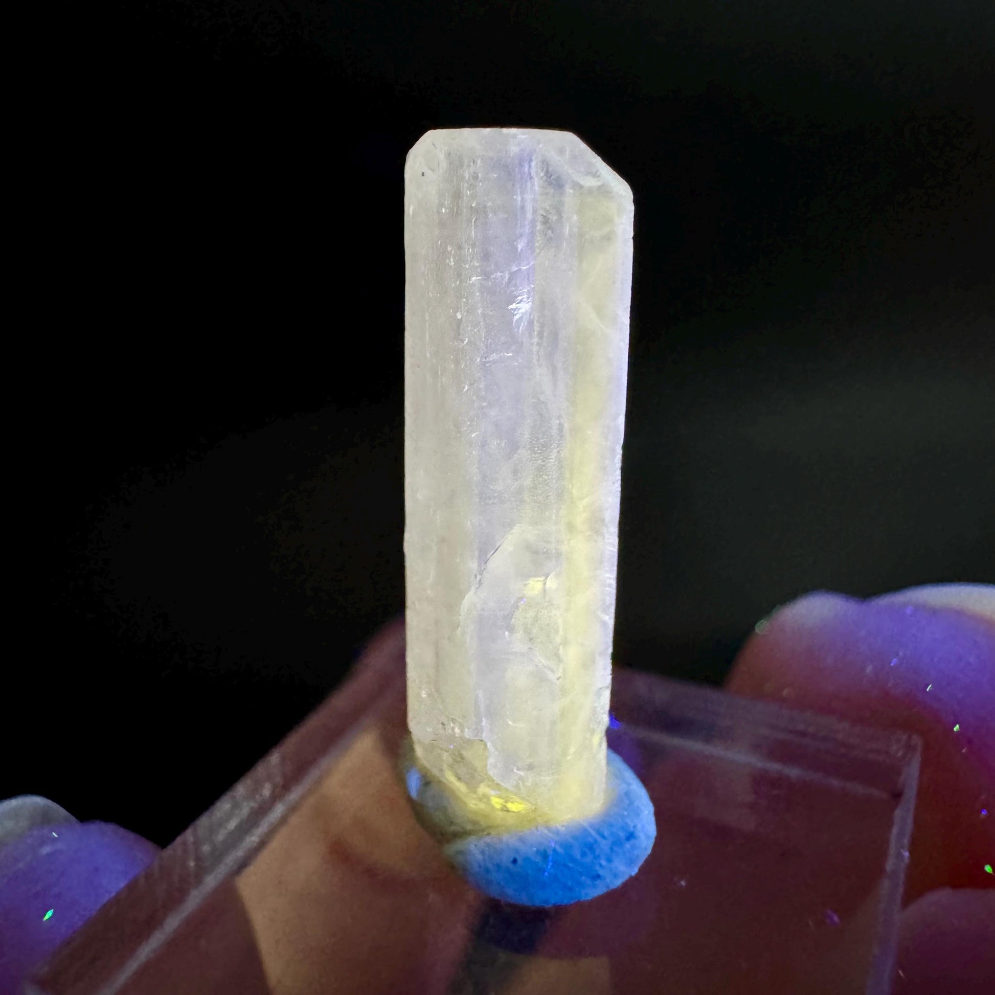 Pink Fluorapatite Crystal | UV reactive Mineral Specimen from Pakistan