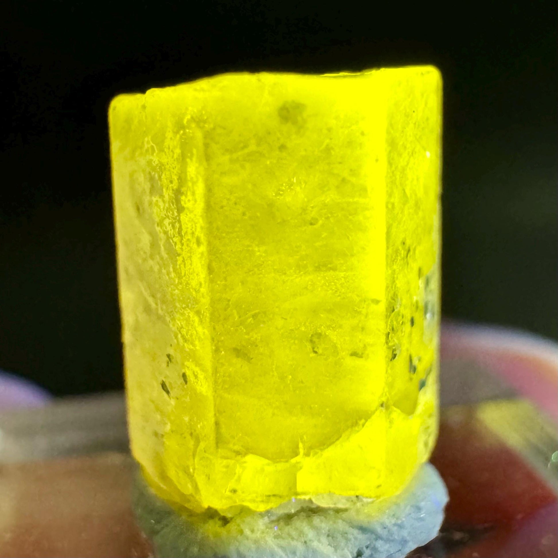 Pink Fluorapatite Crystal | UV reactive Mineral Specimen from Pakistan