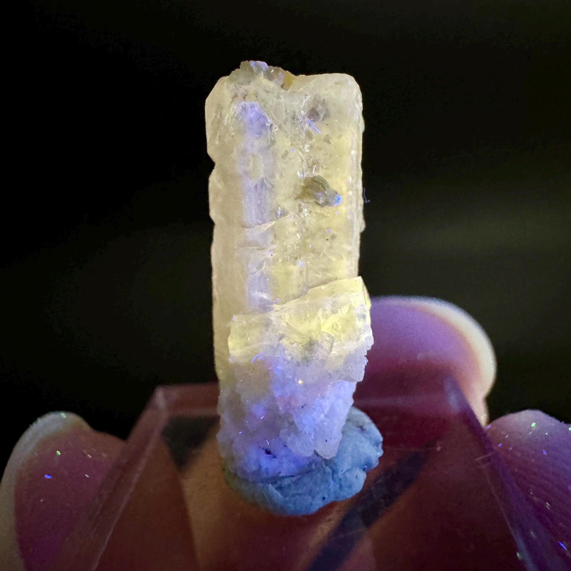 Pink Fluorapatite Crystal | UV reactive Mineral Specimen from Pakistan